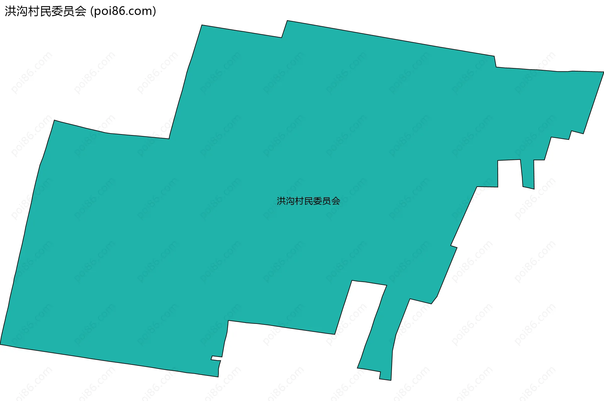 洪沟村民委员会边界地图