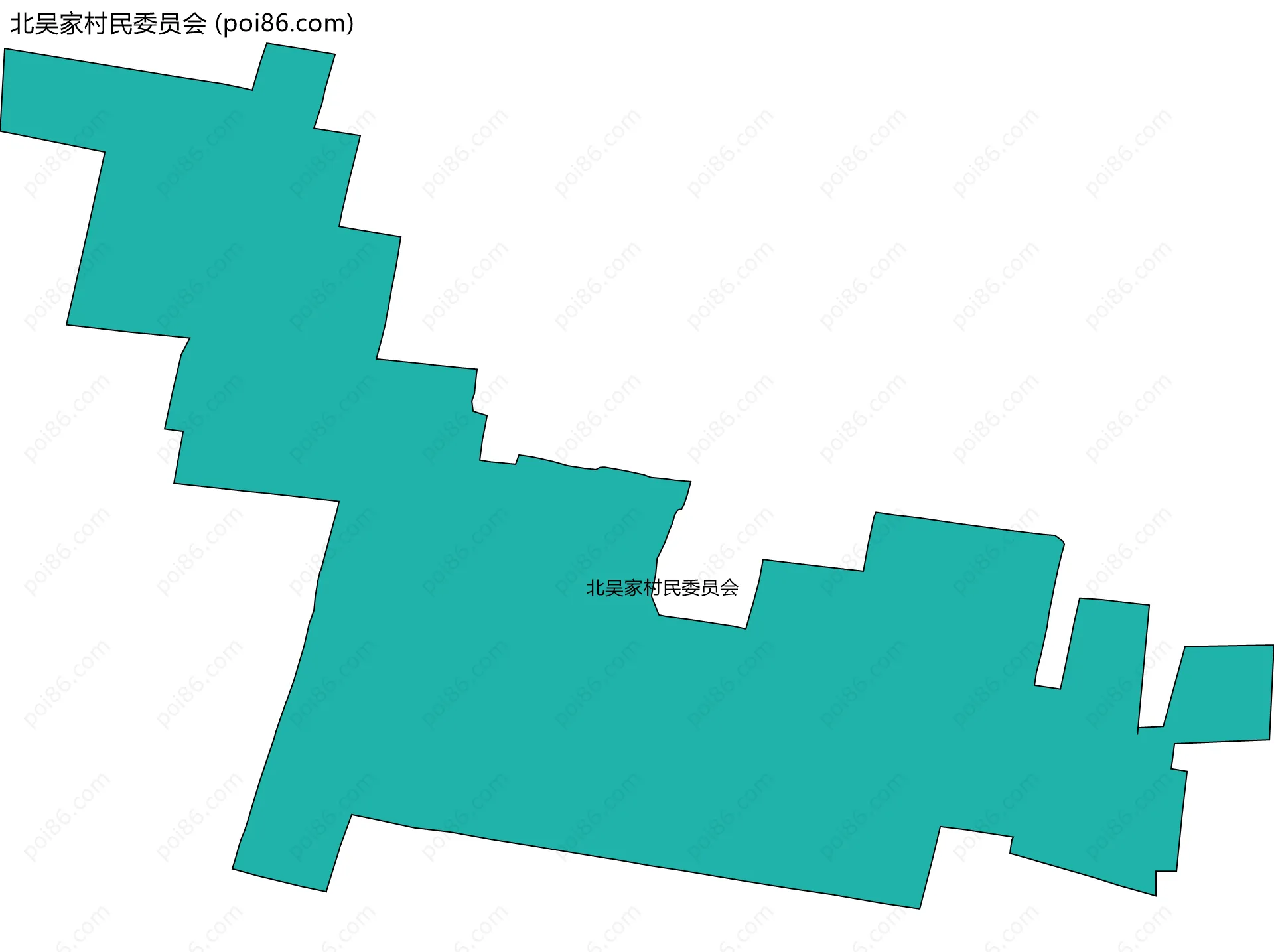 北吴家村民委员会边界地图
