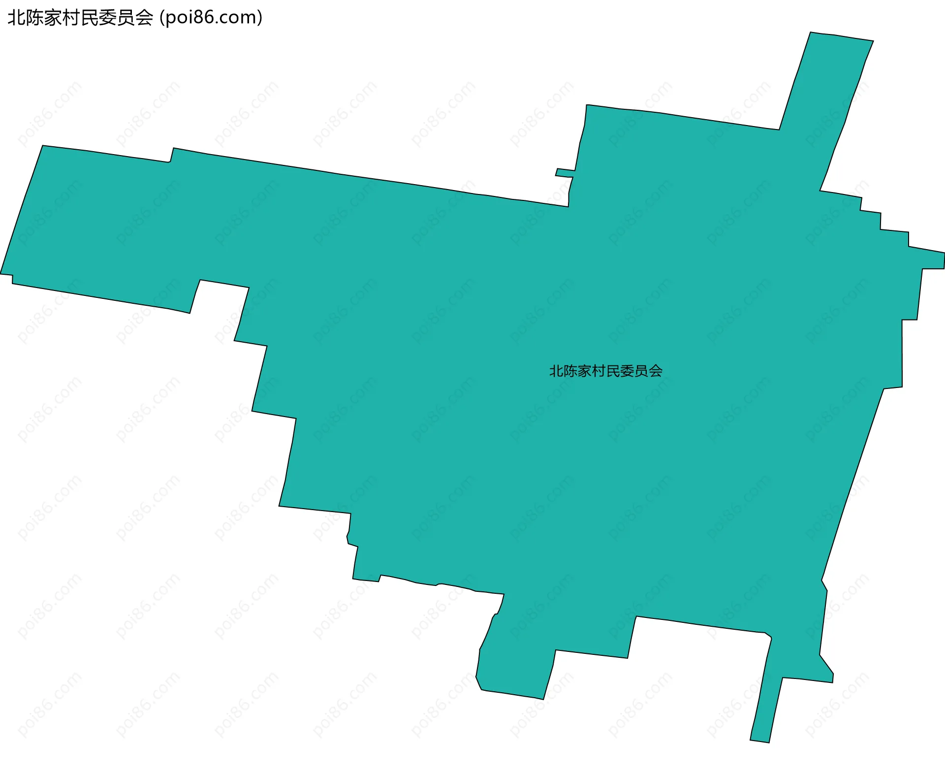 北陈家村民委员会边界地图