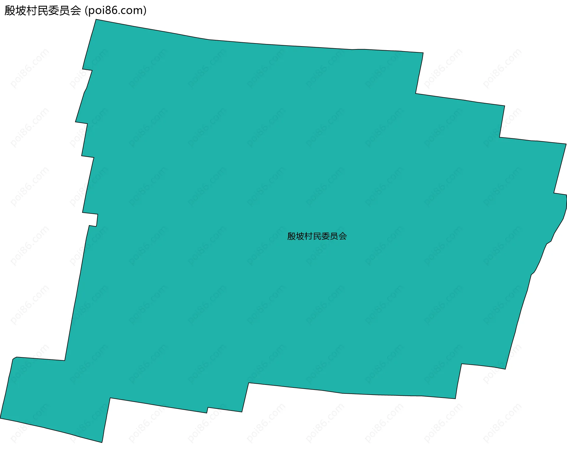 殷坡村民委员会边界地图
