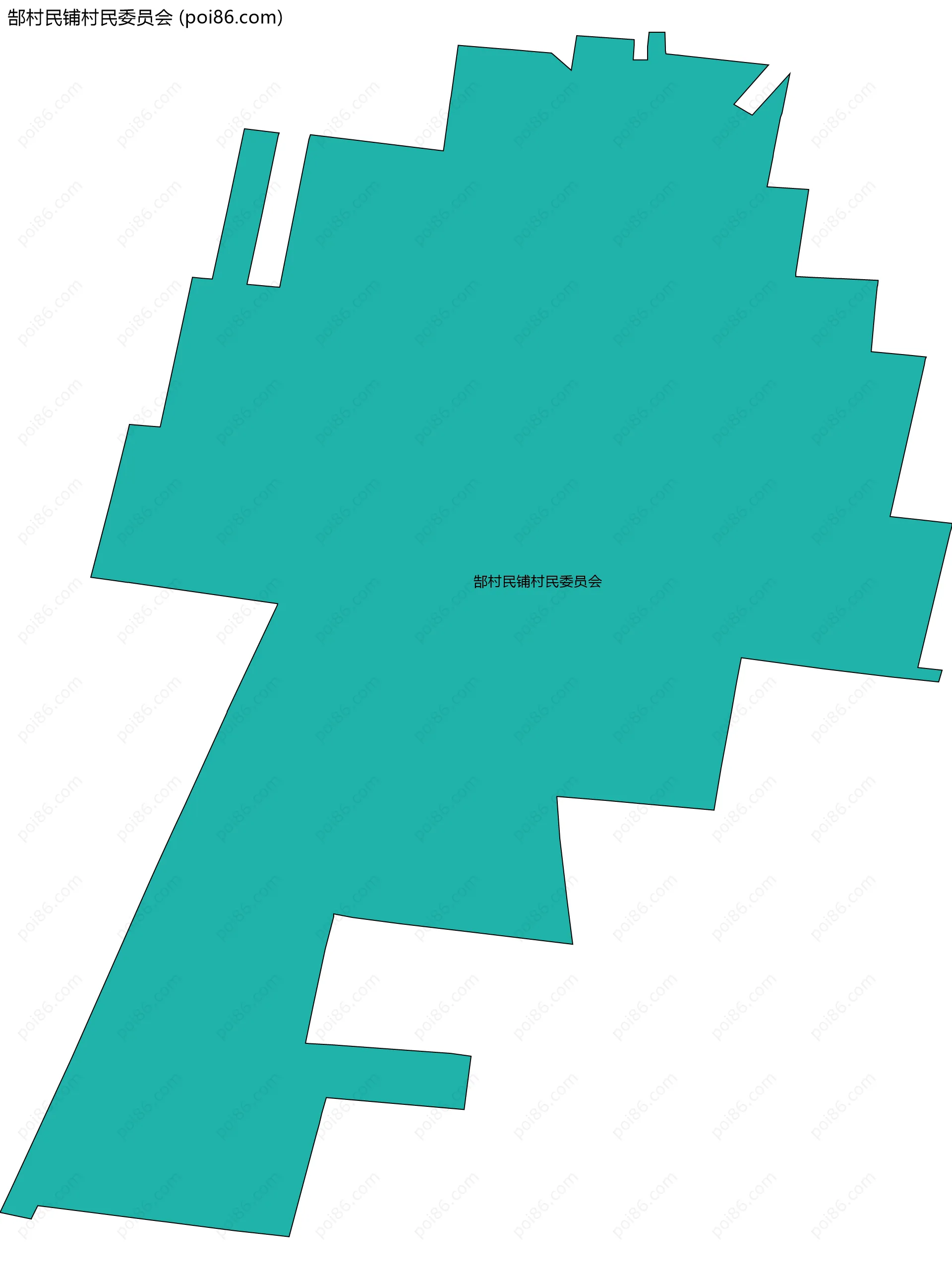 郜村民铺村民委员会边界地图