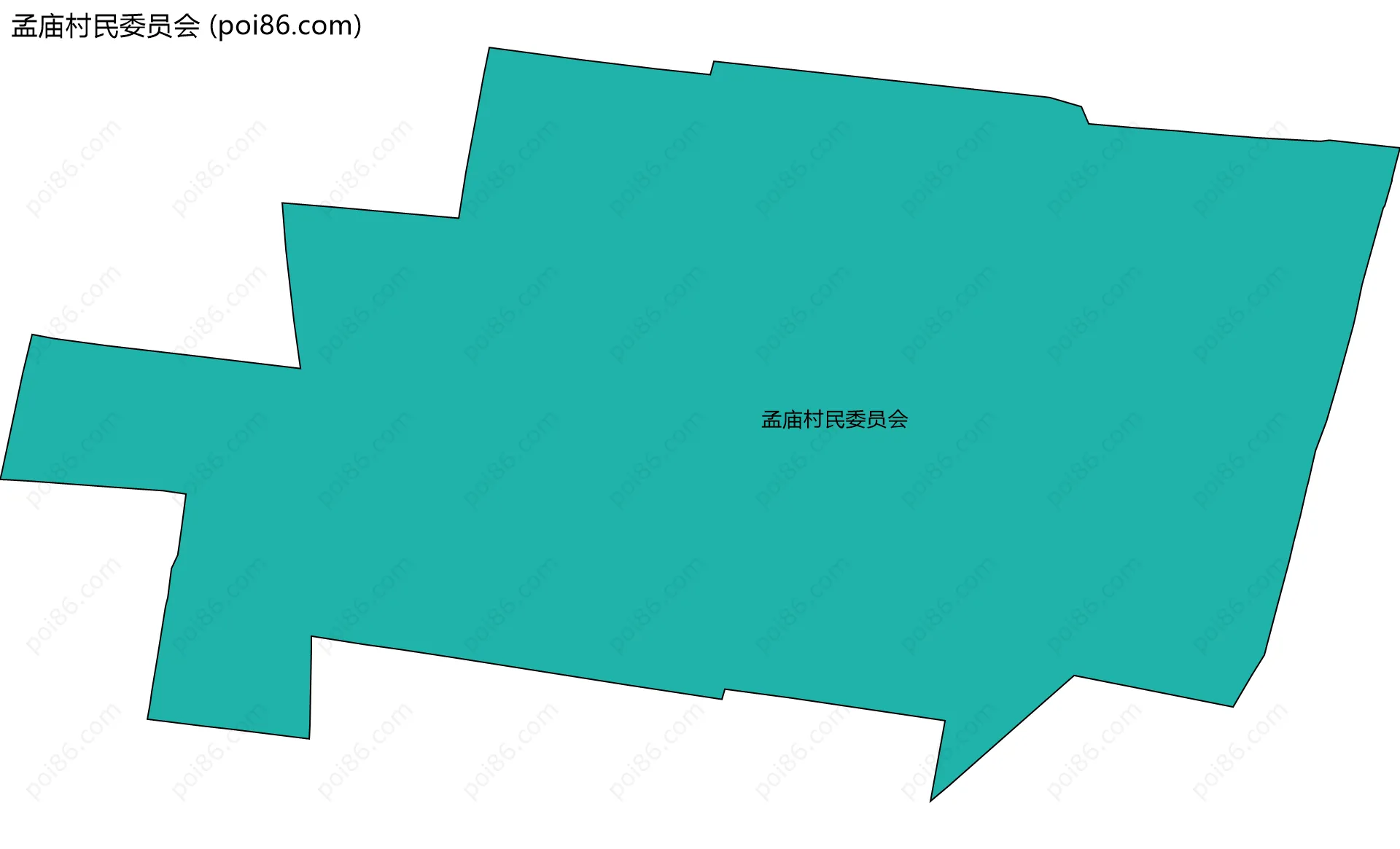 孟庙村民委员会边界地图