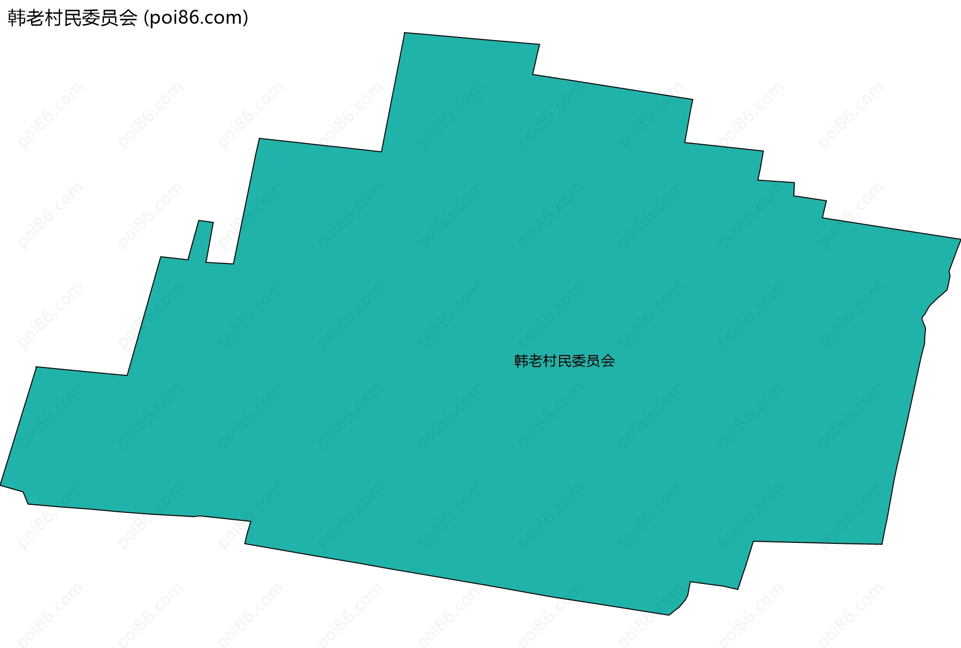 韩老村民委员会边界地图