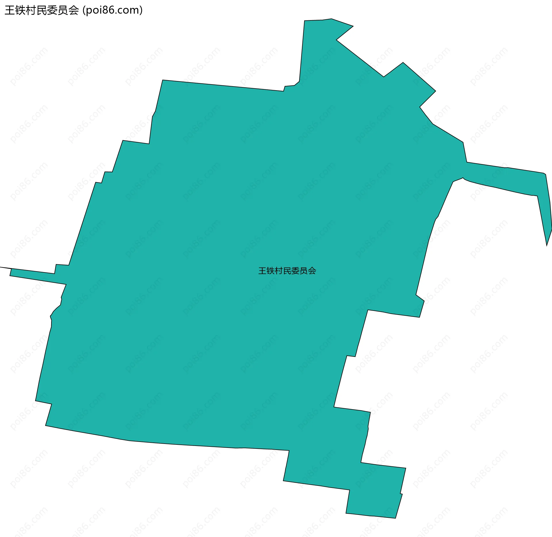 王铁村民委员会边界地图