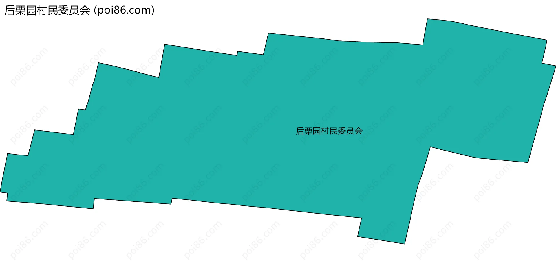 后栗园村民委员会边界地图