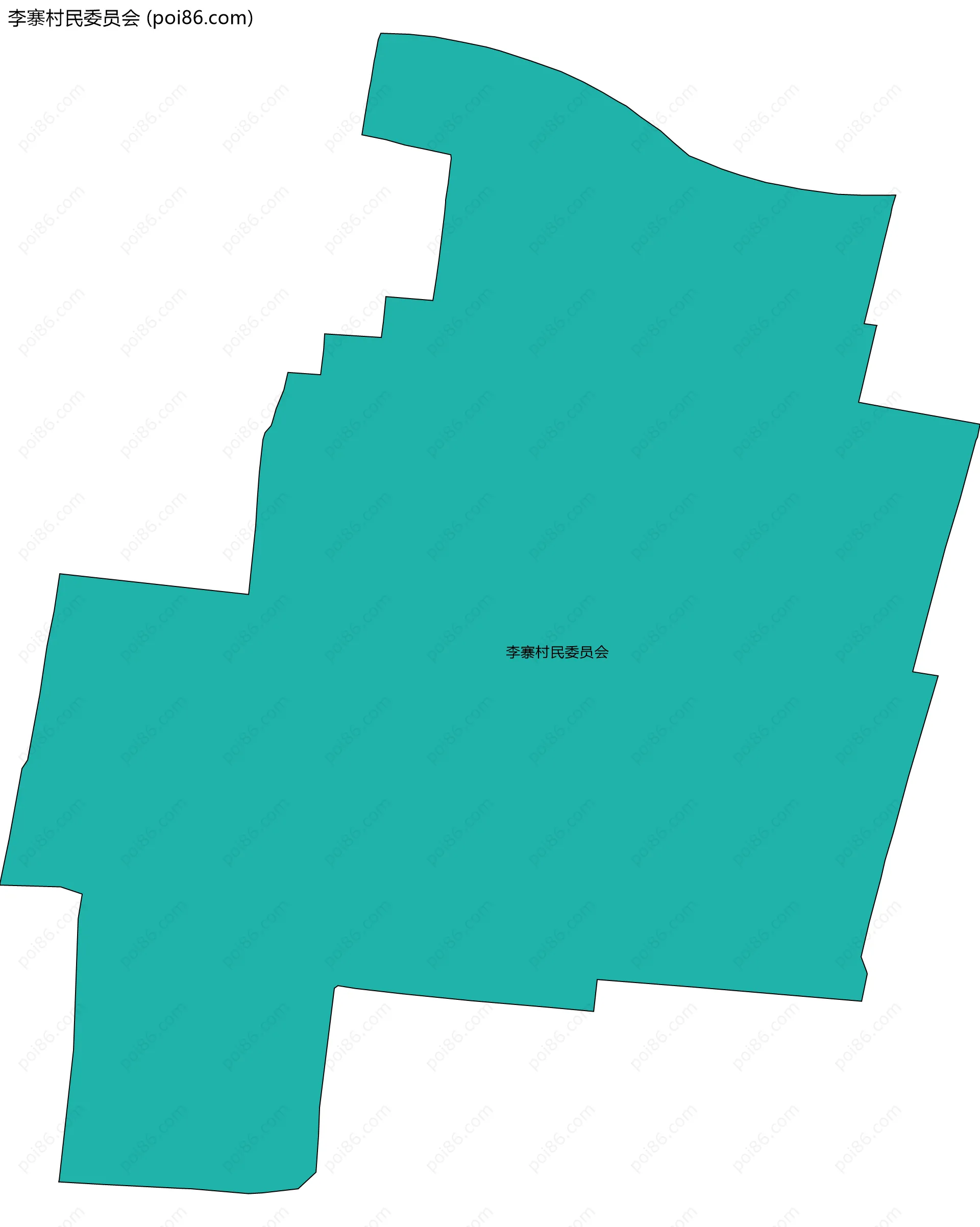 李寨村民委员会边界地图