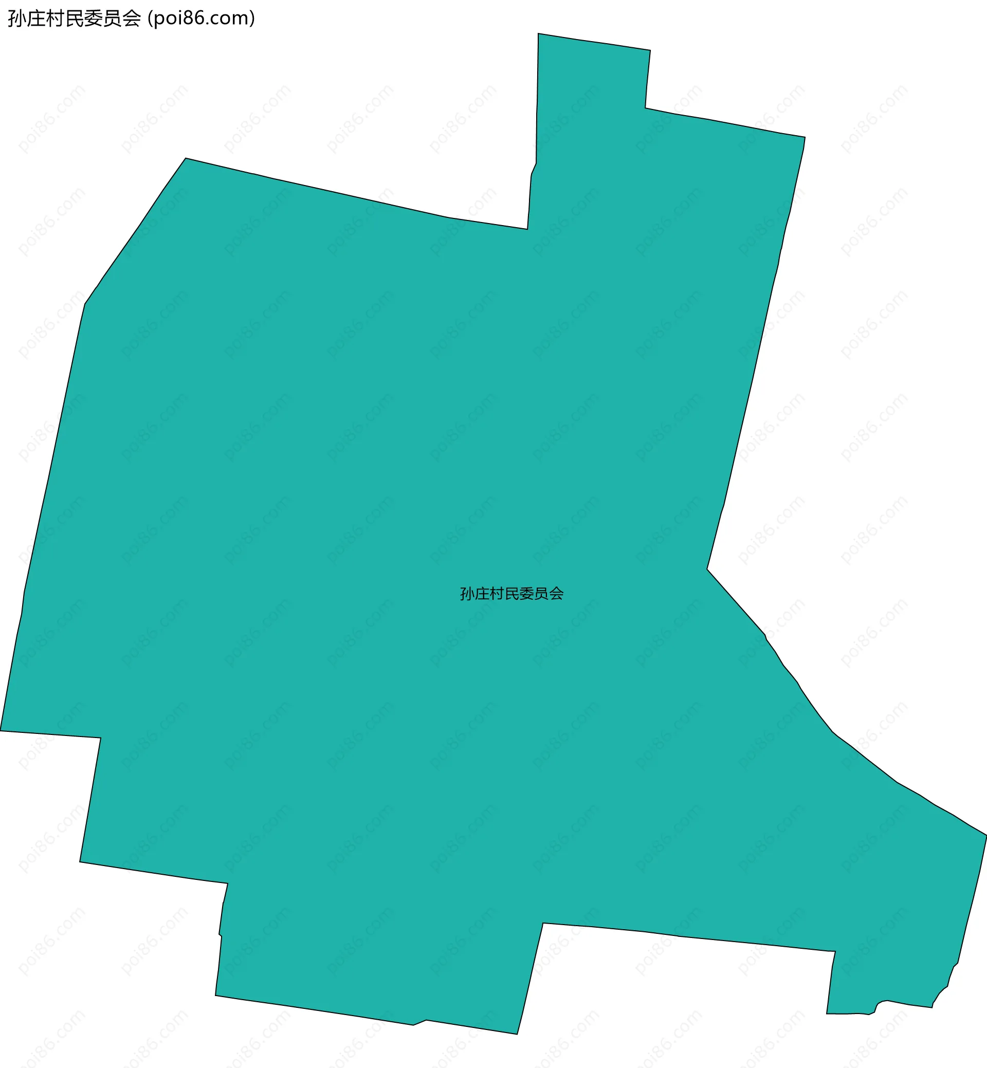 孙庄村民委员会边界地图