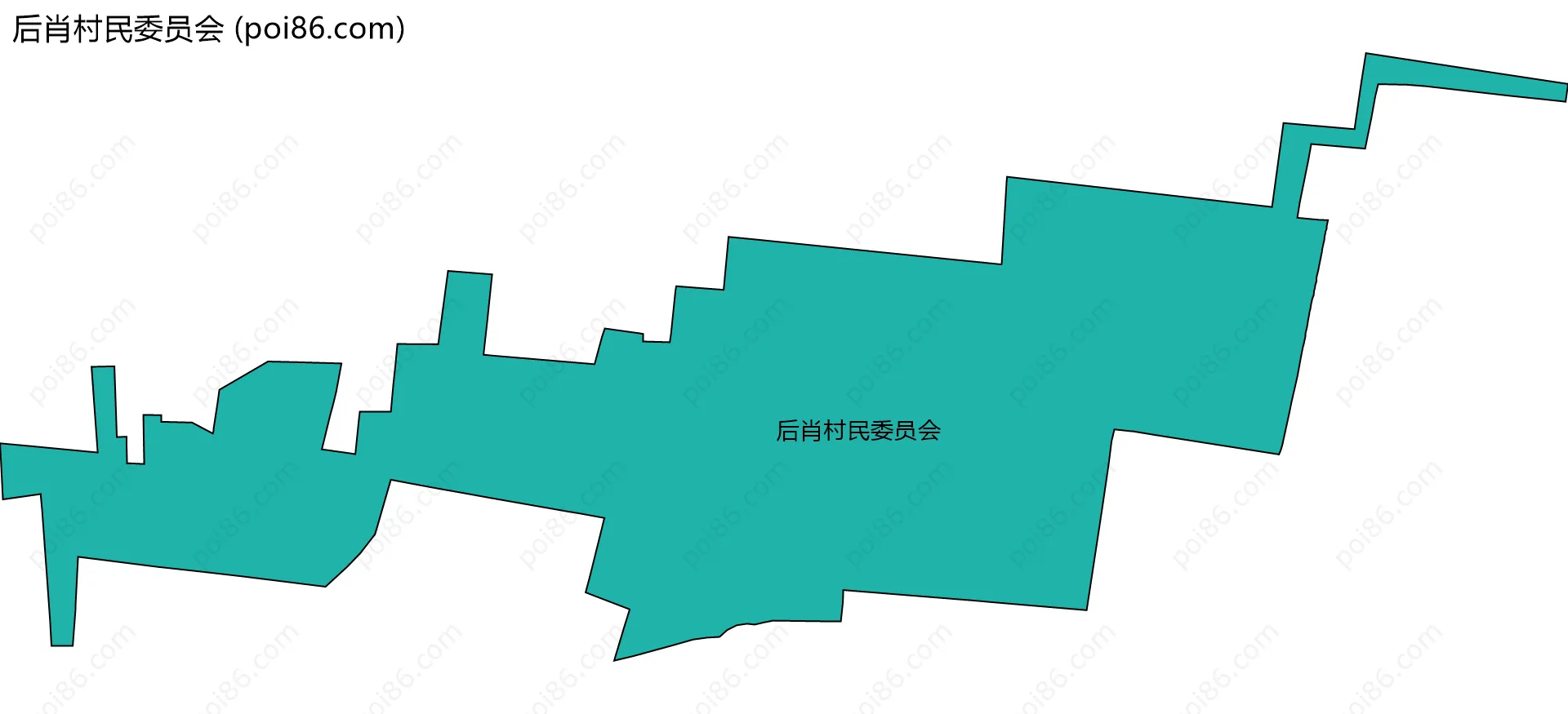 后肖村民委员会边界地图