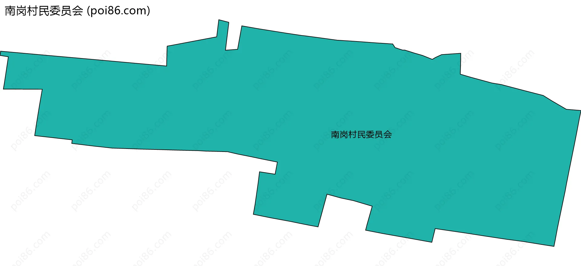 南岗村民委员会边界地图