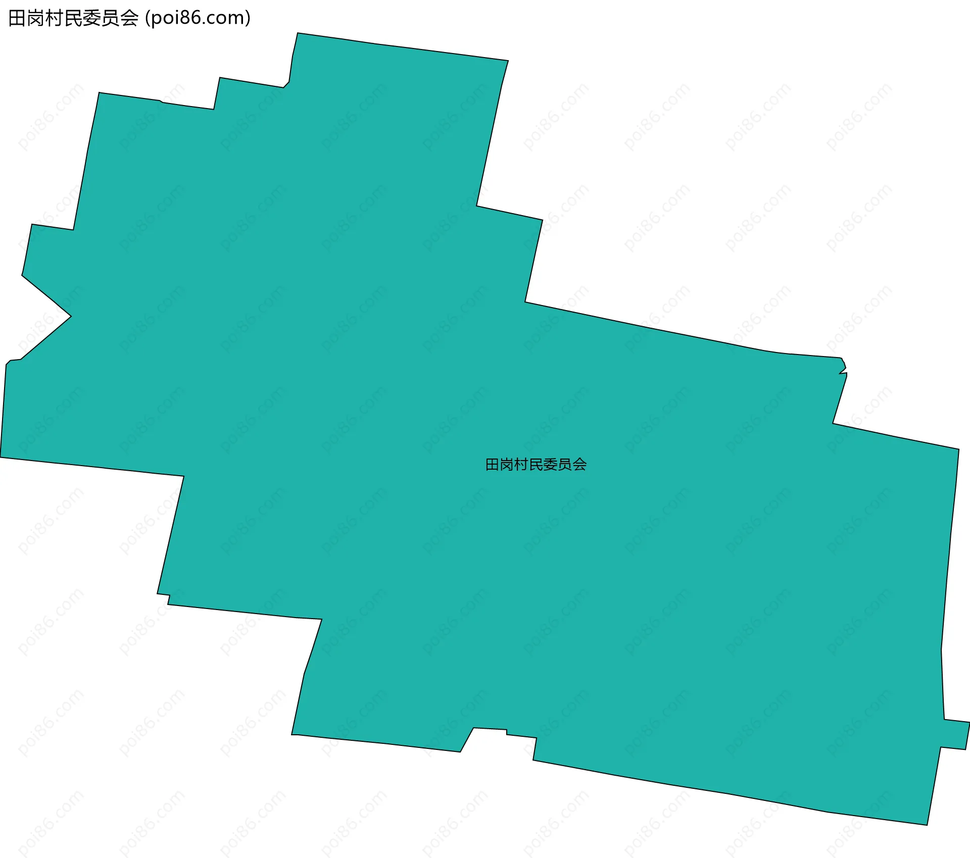 田岗村民委员会边界地图
