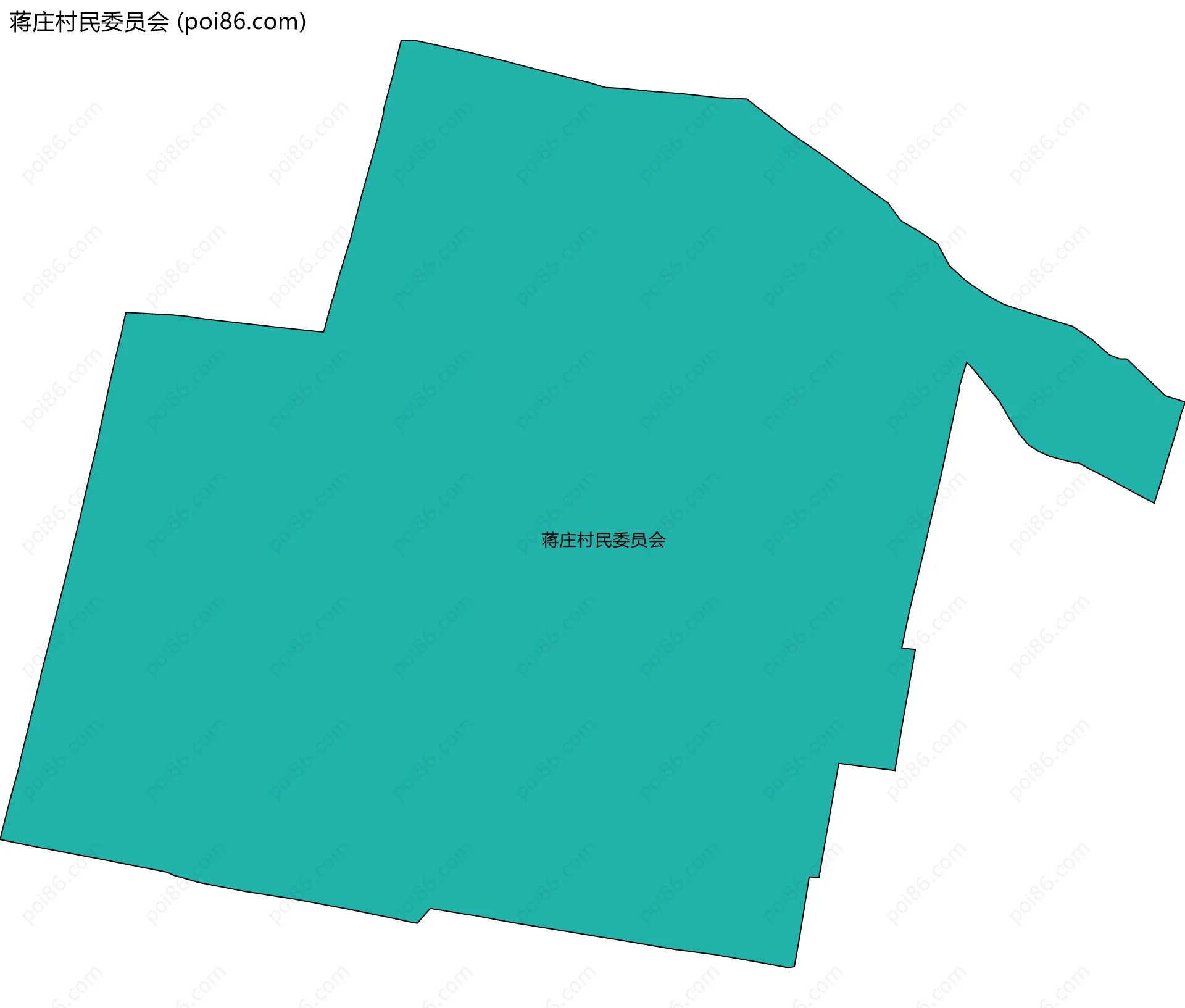 蒋庄村民委员会边界地图