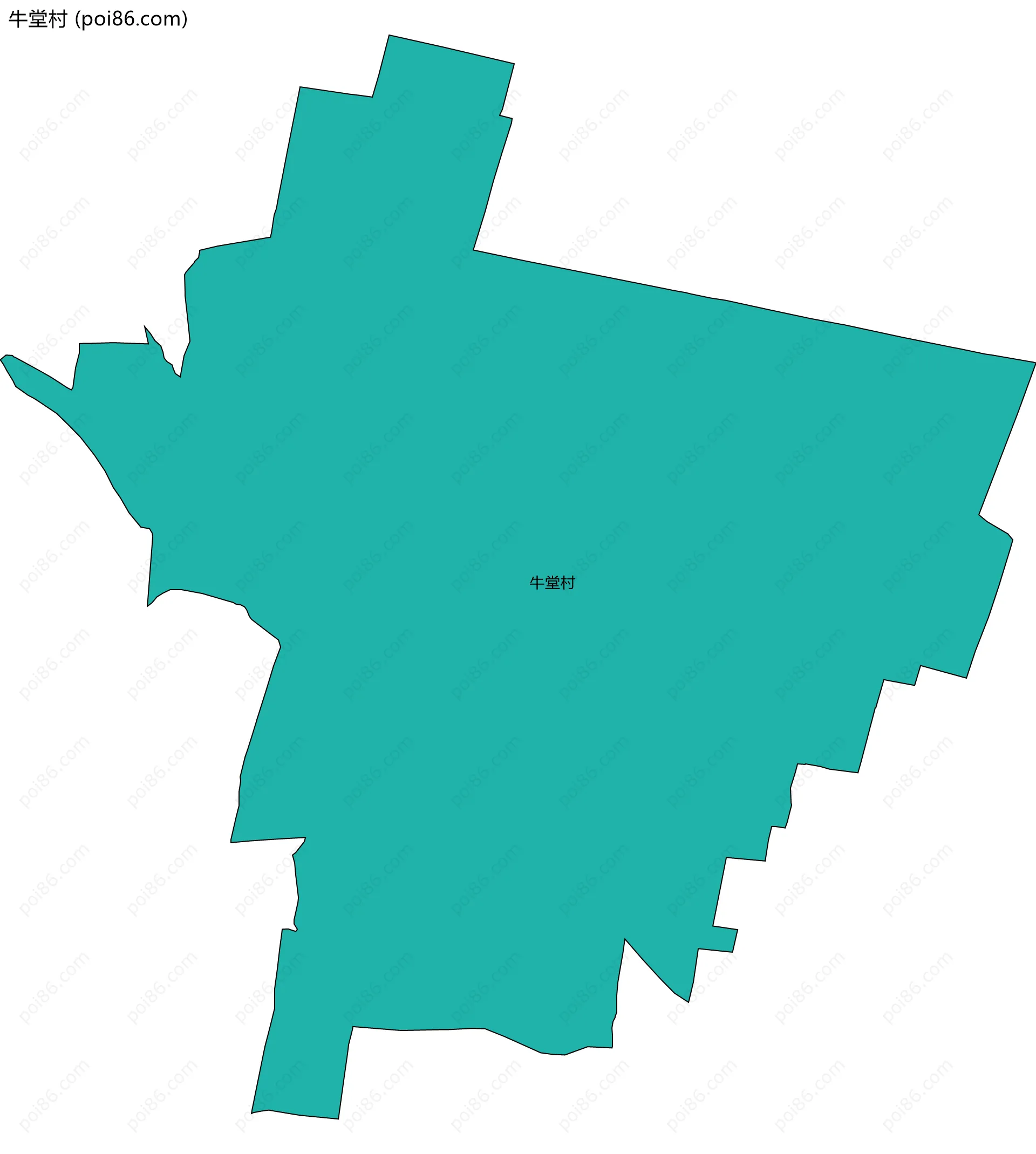 牛堂村边界地图