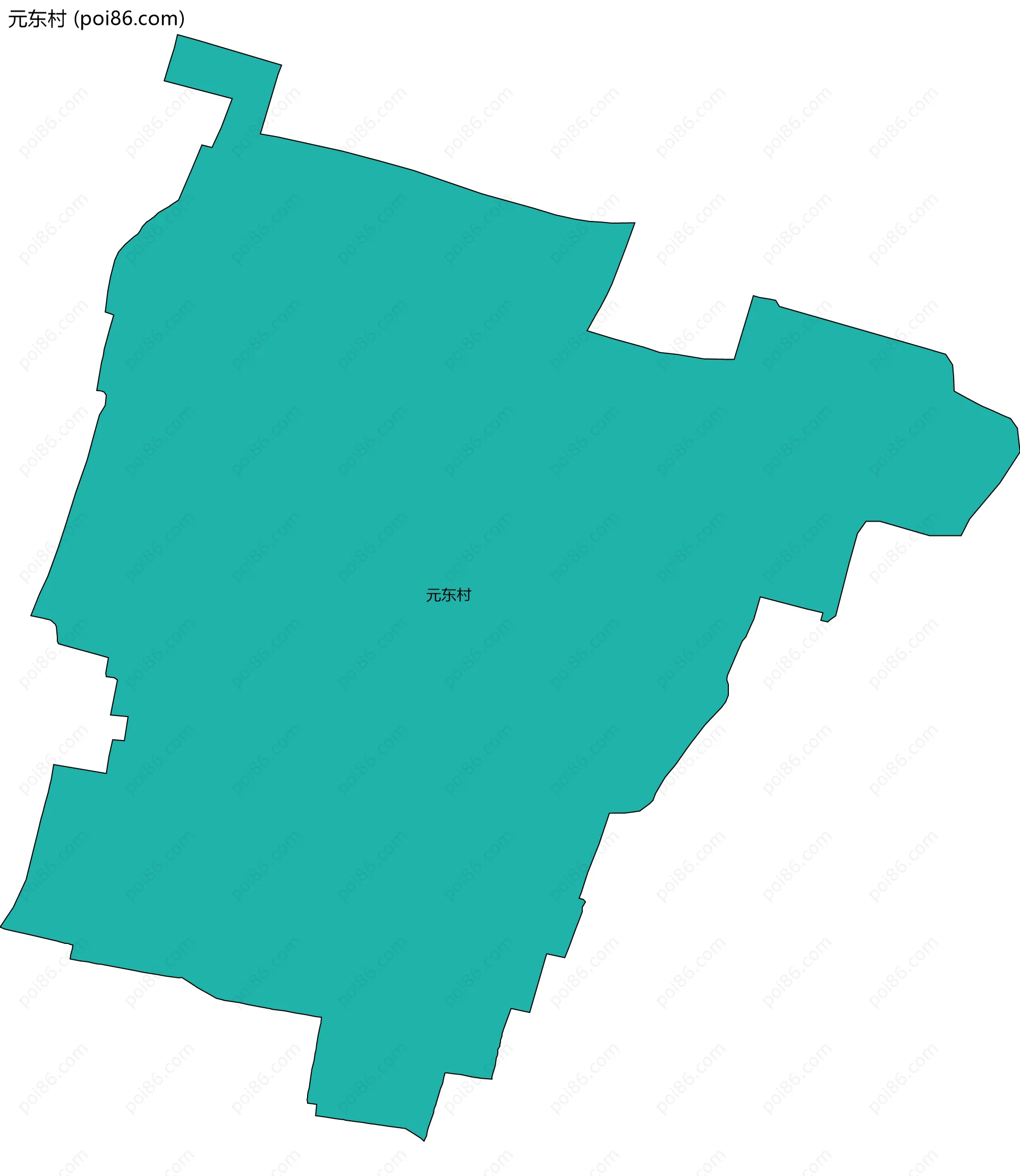 元东村边界地图