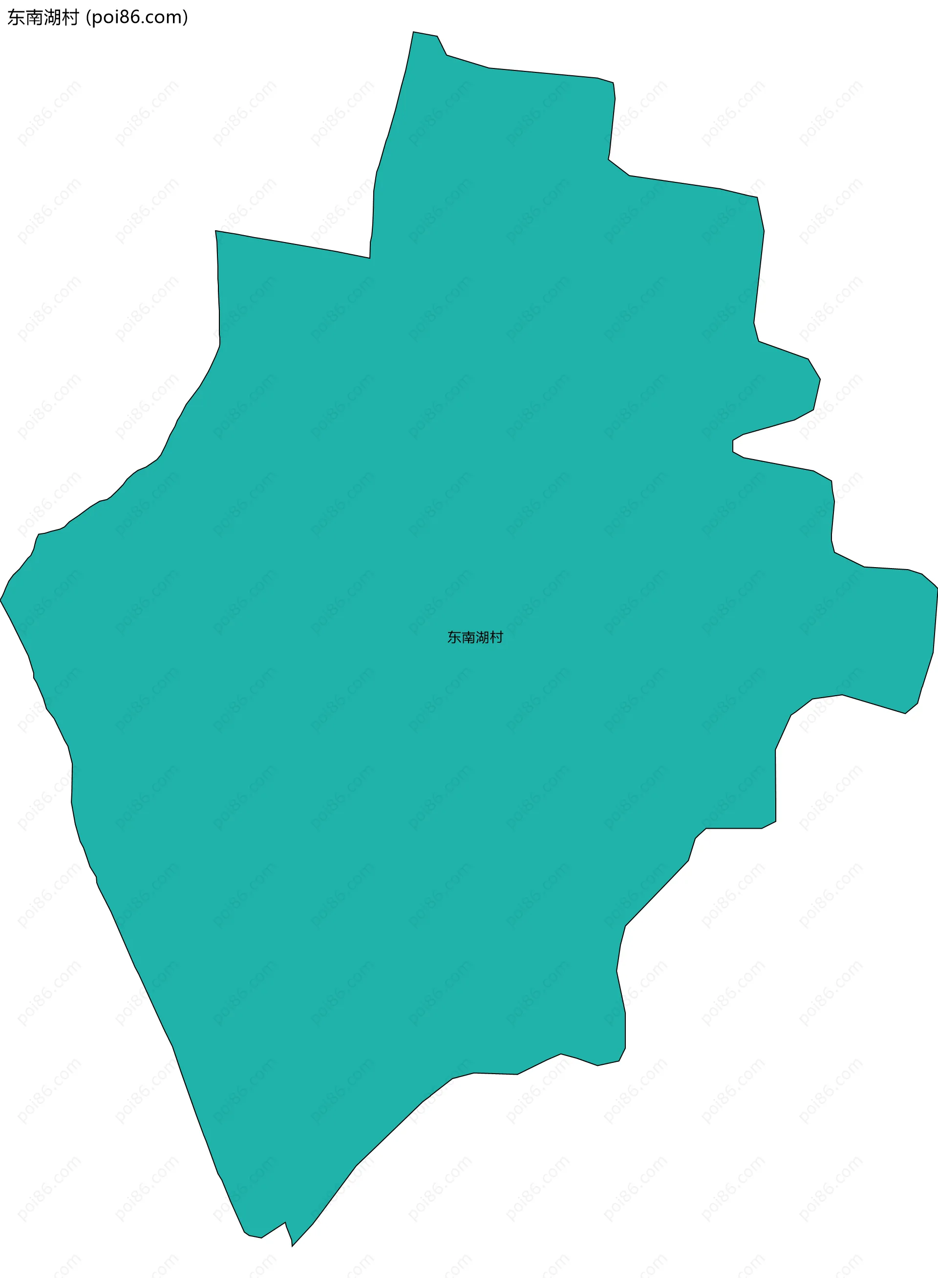 东南湖村边界地图