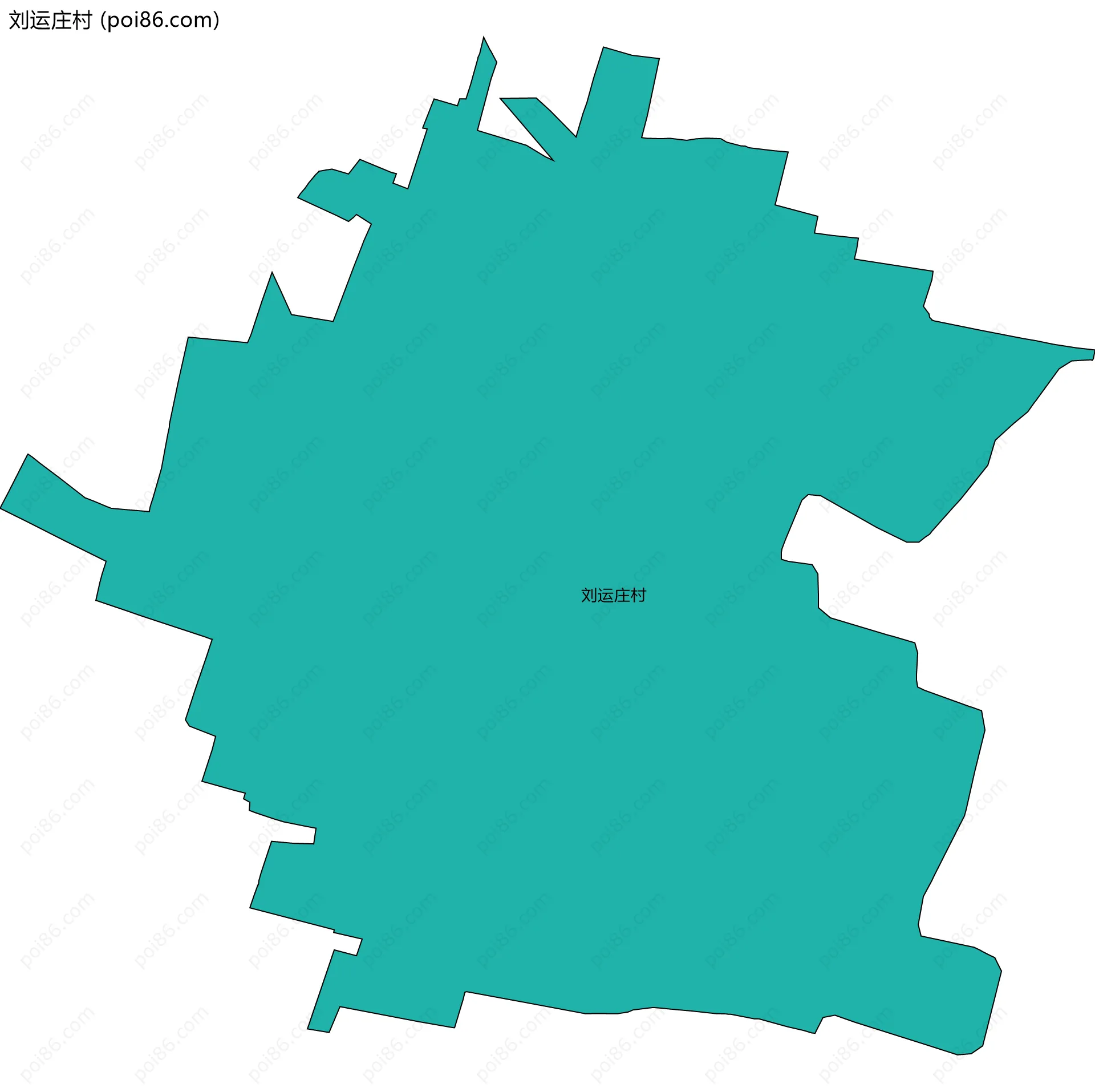 刘运庄村边界地图