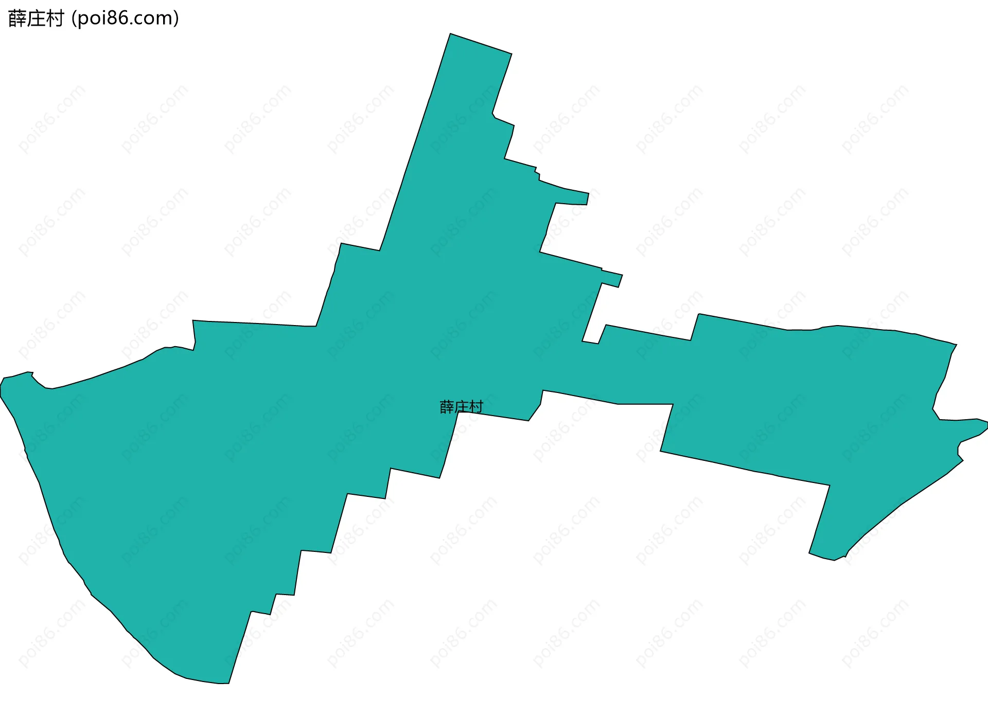 薛庄村边界地图