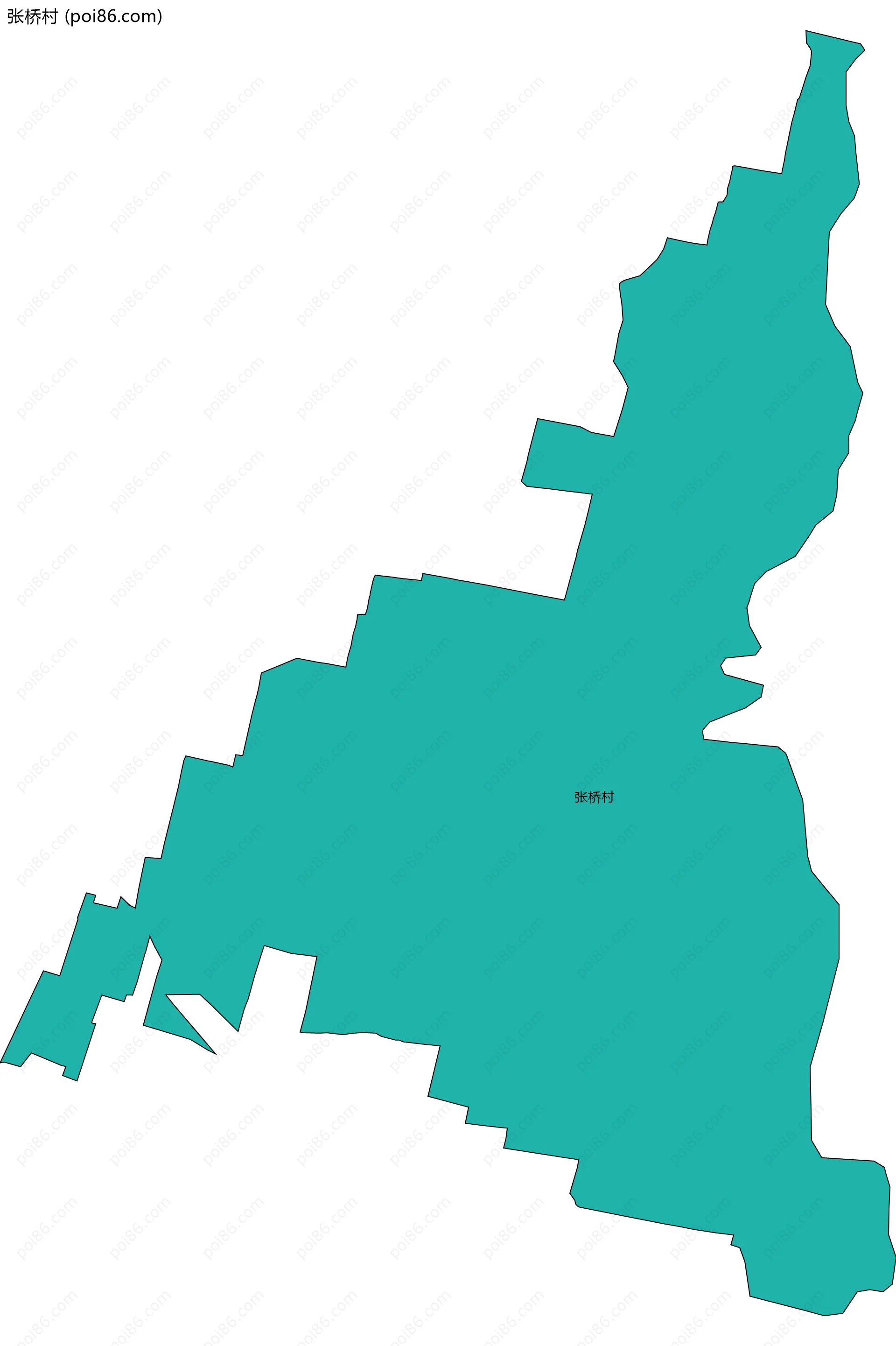 张桥村边界地图
