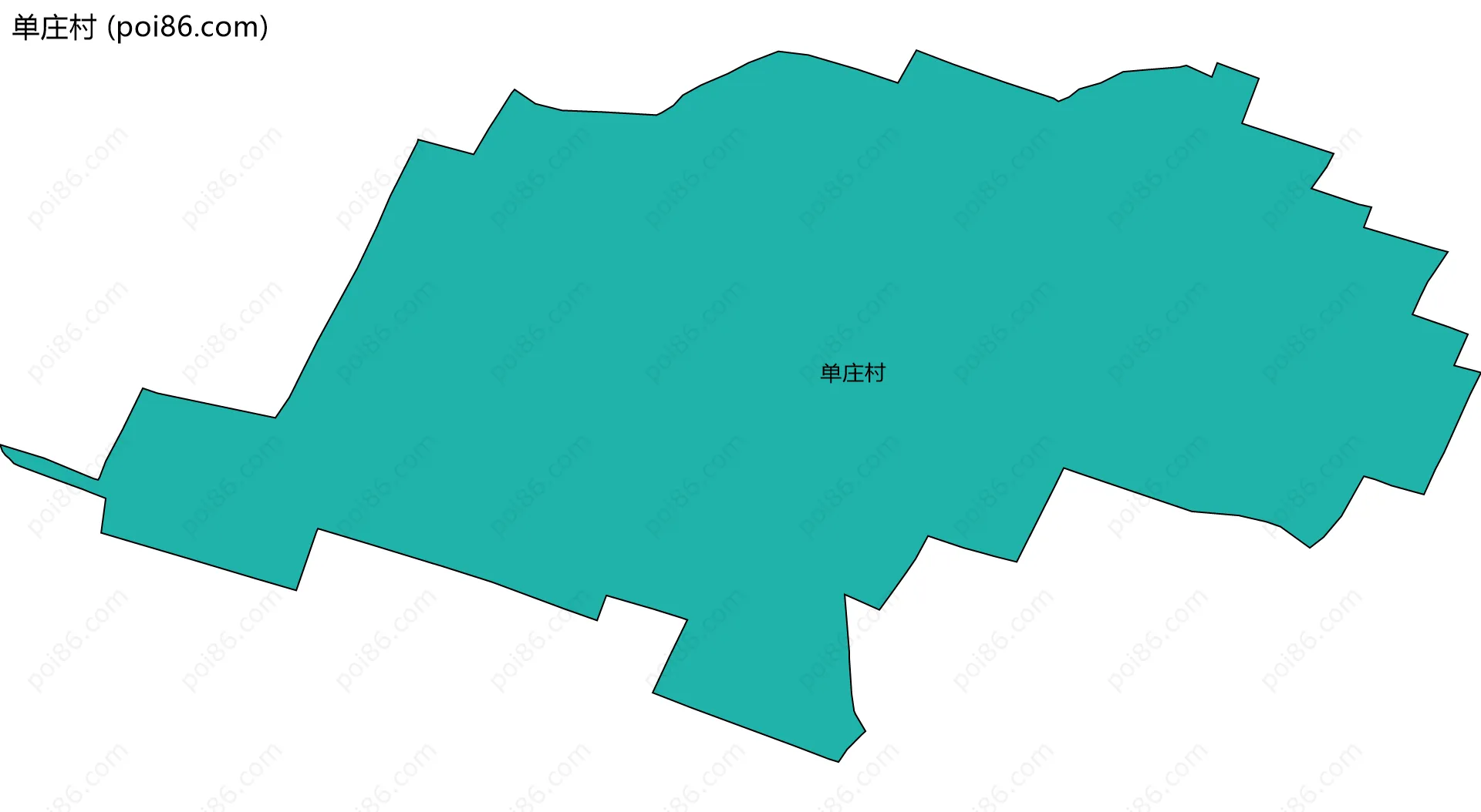 单庄村边界地图