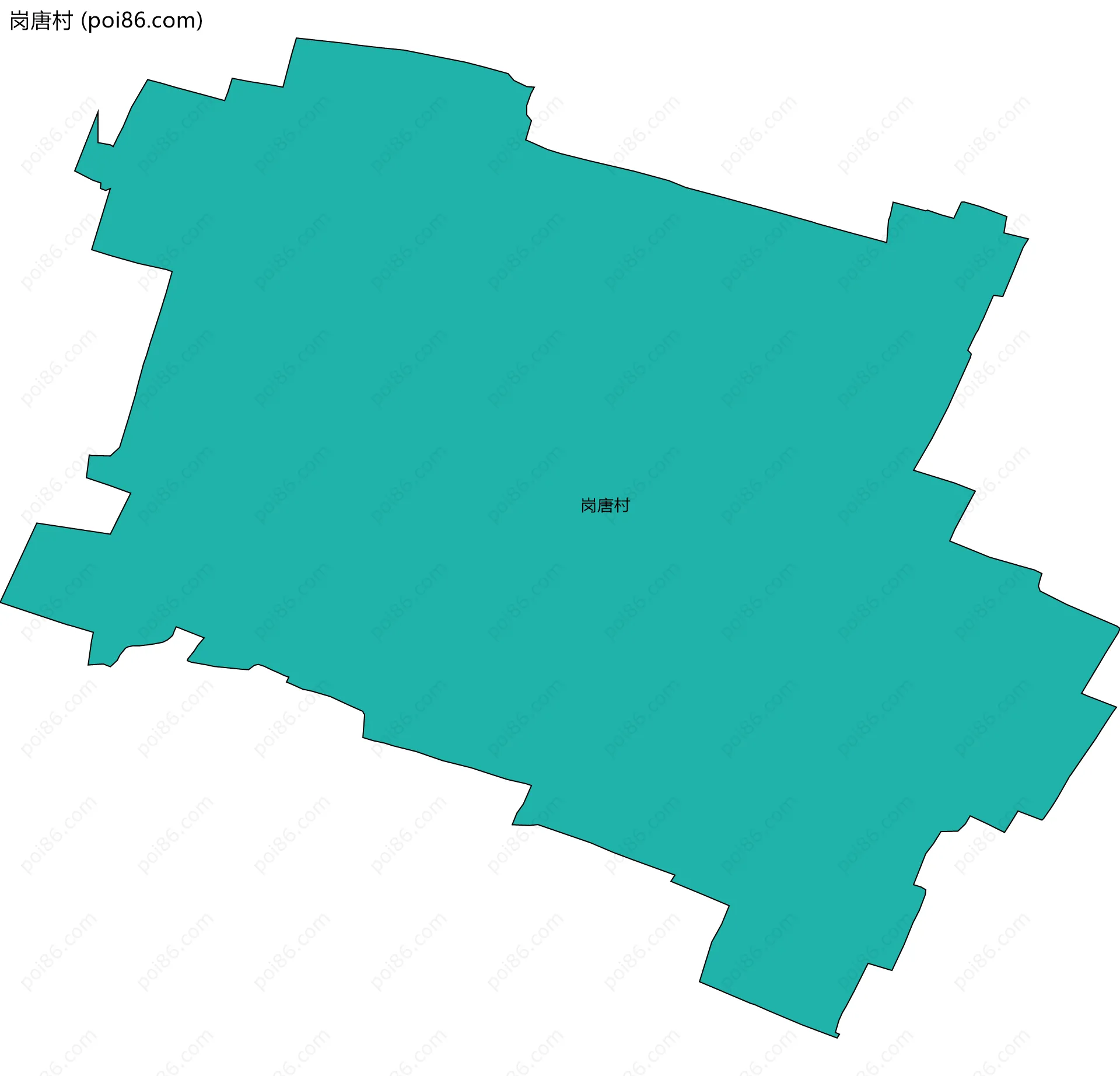 岗唐村边界地图