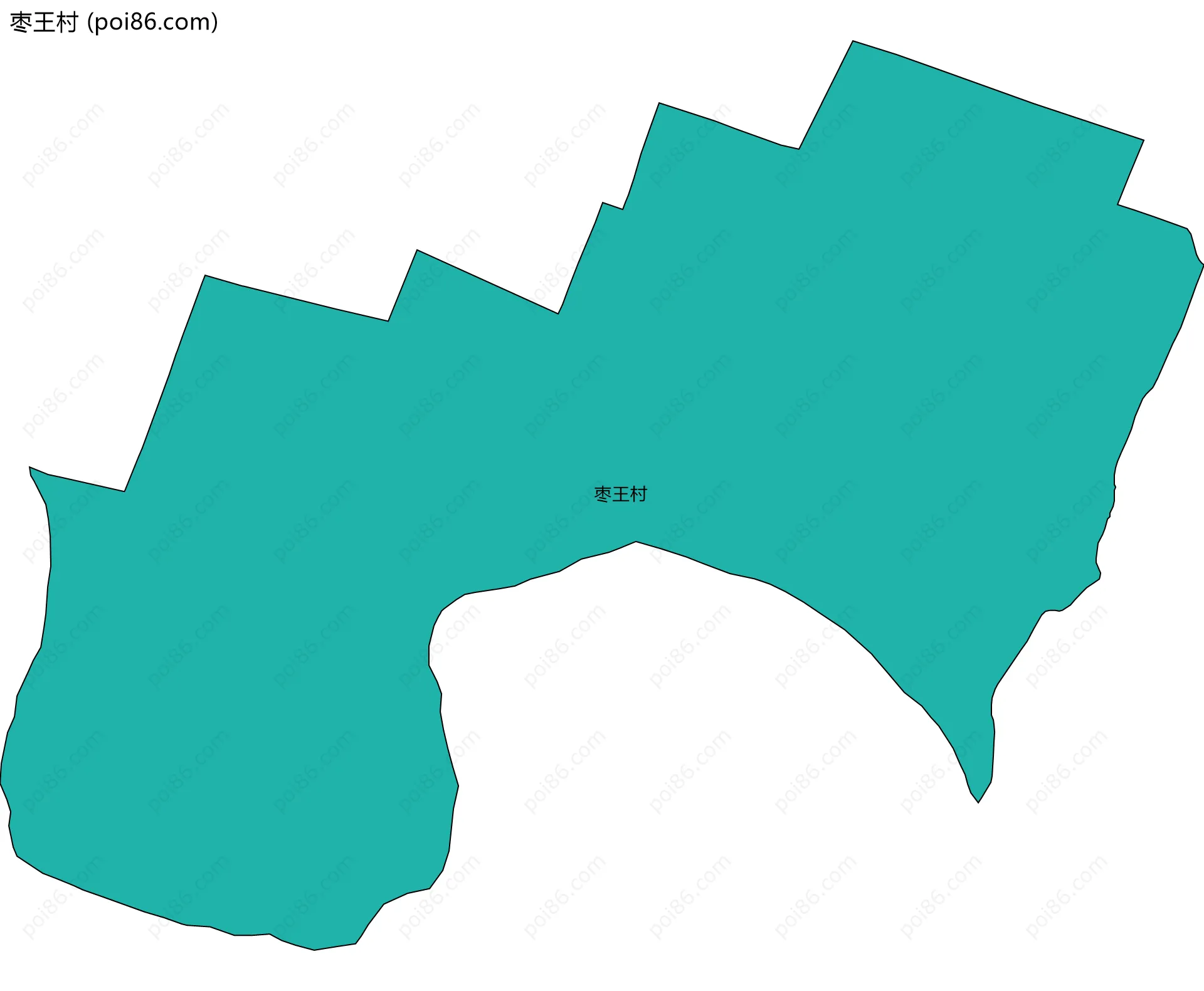 枣王村边界地图