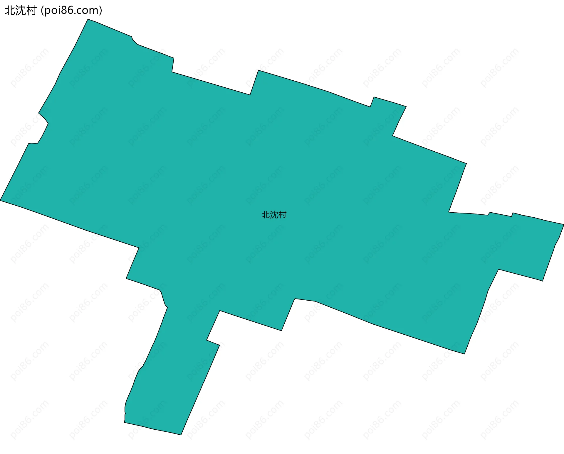 北沈村边界地图