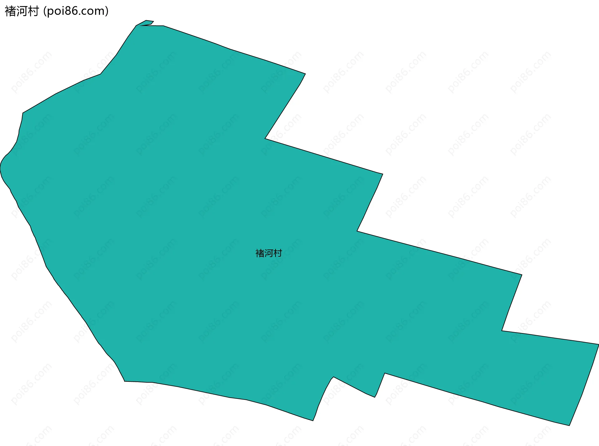 褚河村边界地图