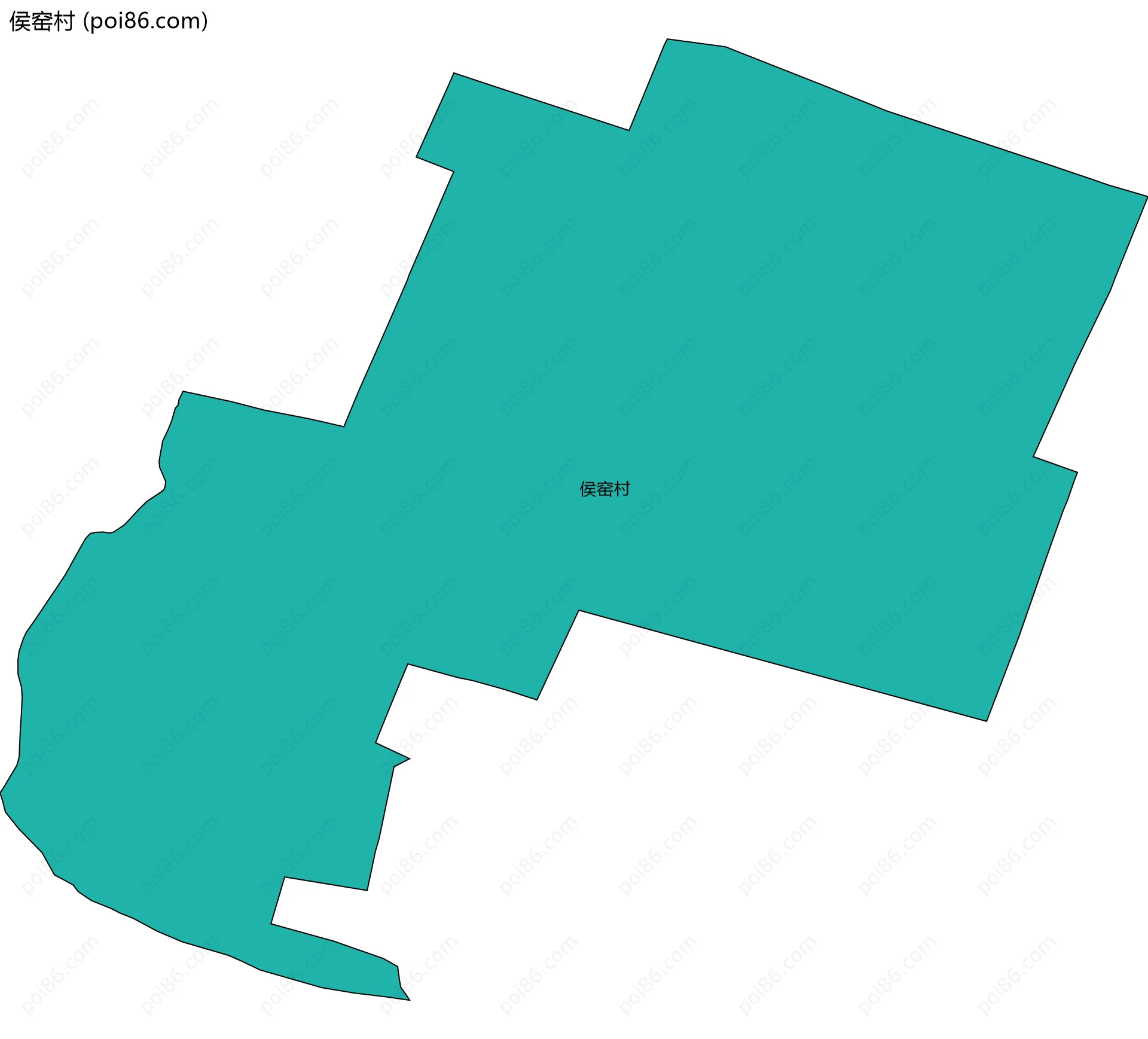 侯窑村边界地图