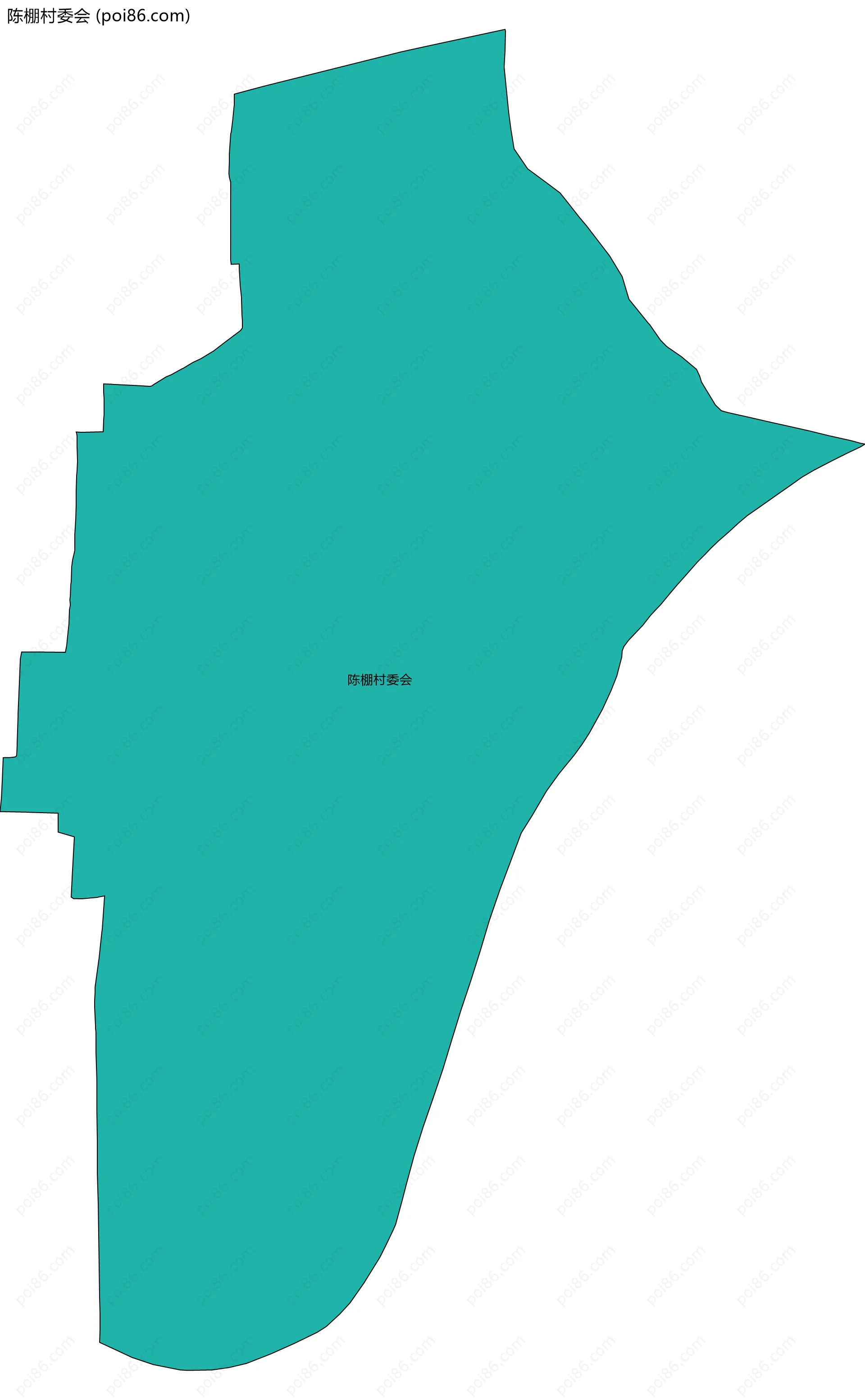 陈棚村委会边界地图
