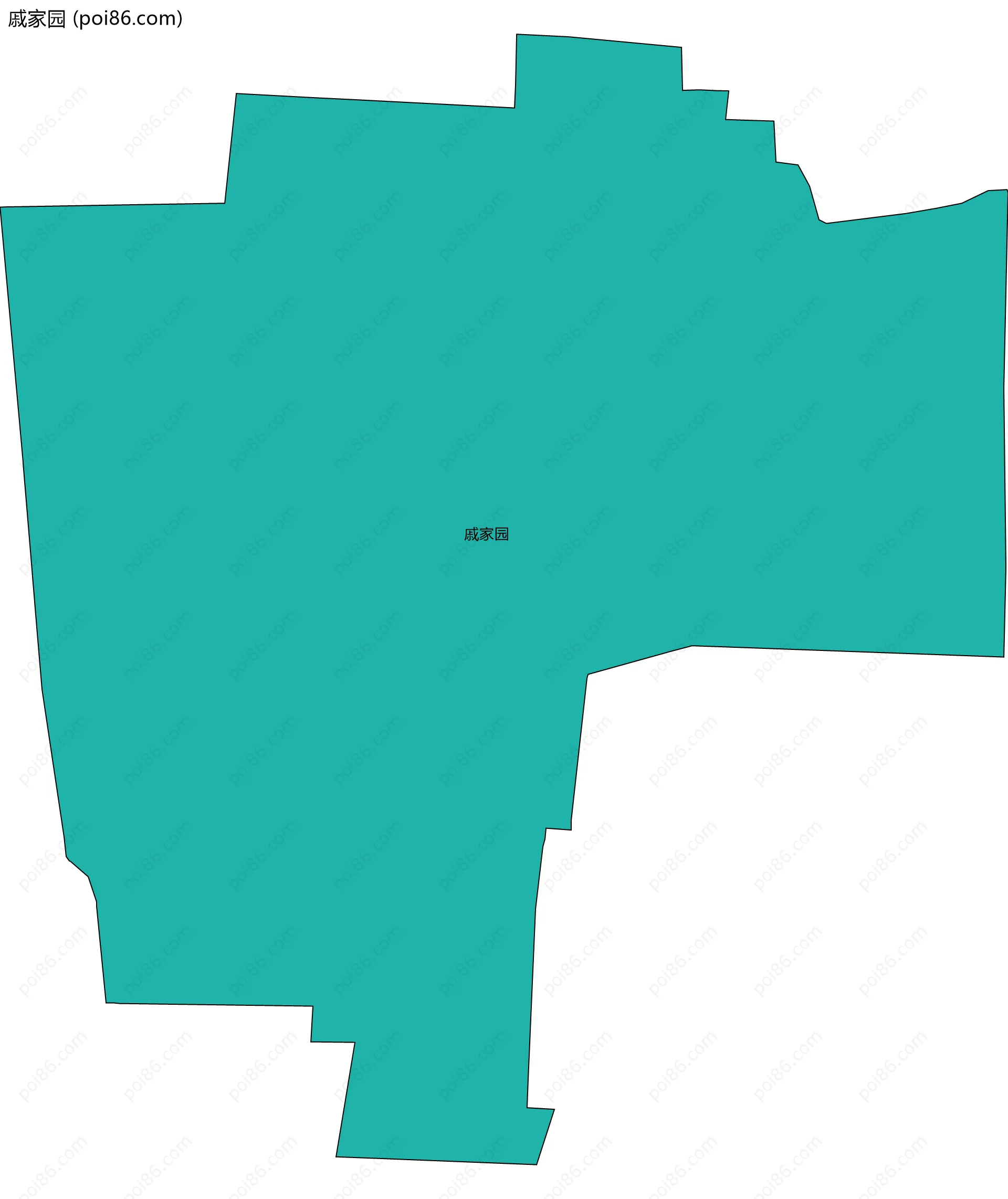 戚家园边界地图