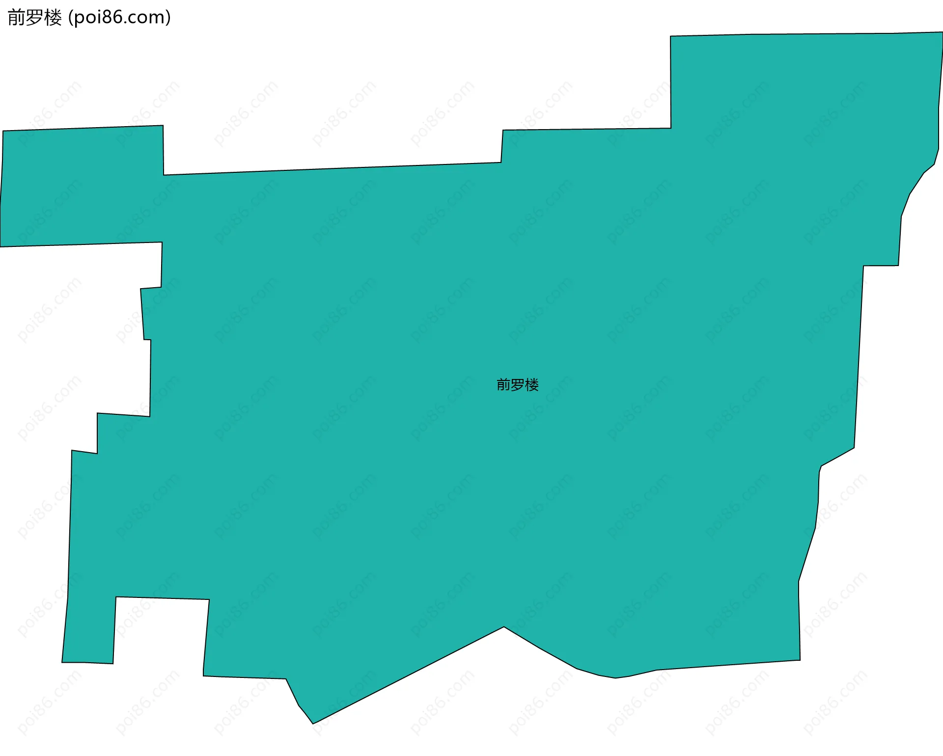 前罗楼边界地图