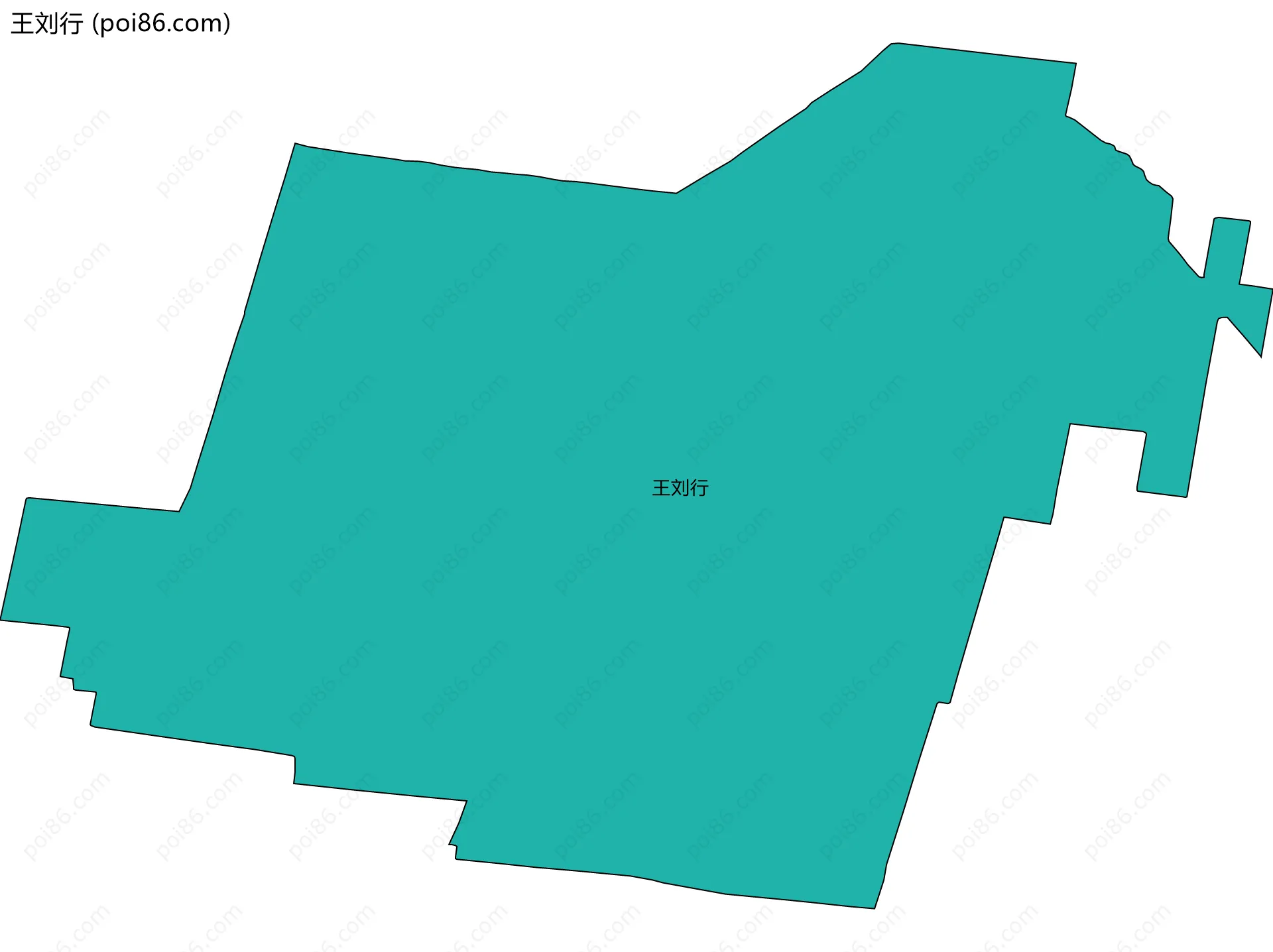 王刘行边界地图