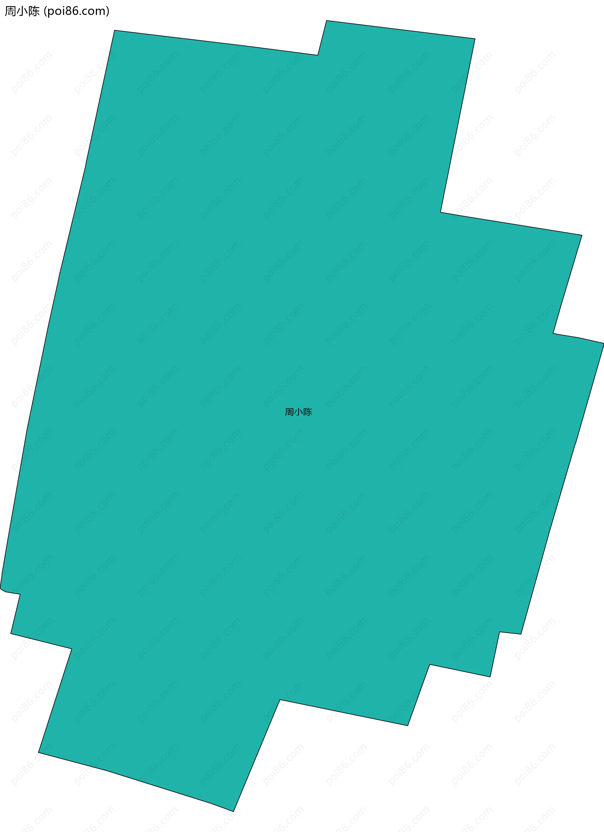 周小陈边界地图