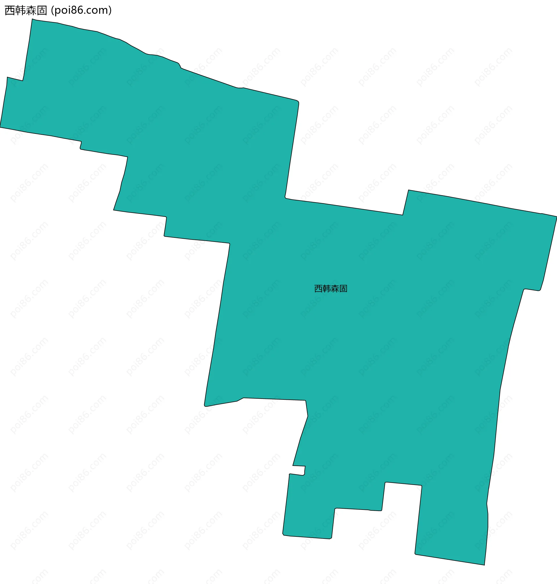 西韩森固边界地图