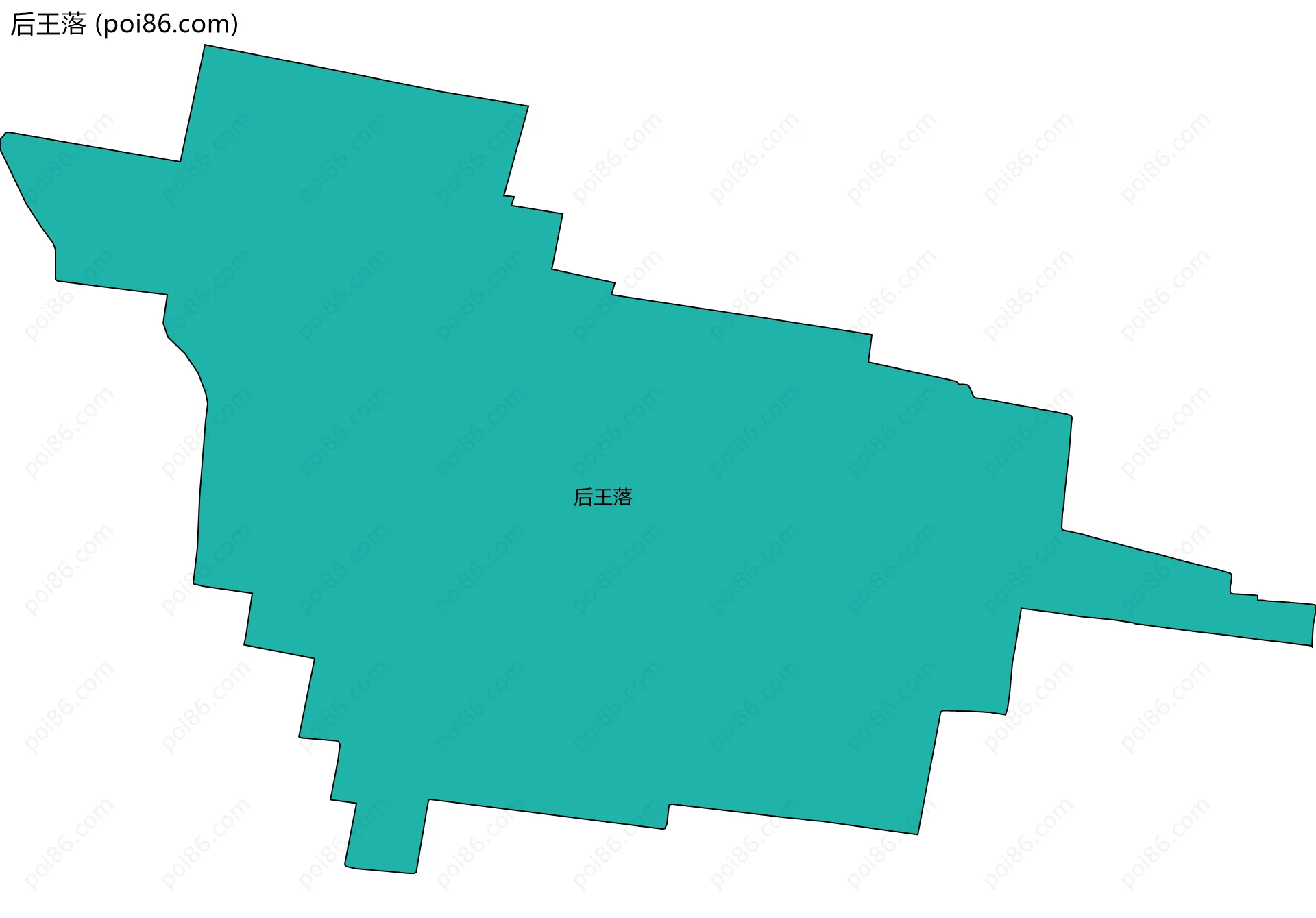后王落边界地图