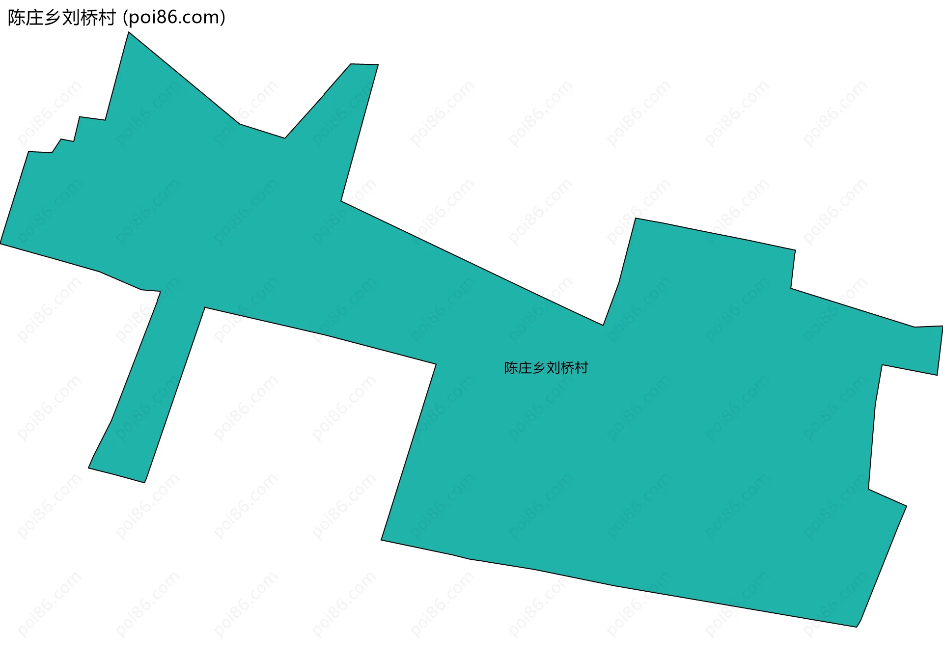 陈庄乡刘桥村边界地图