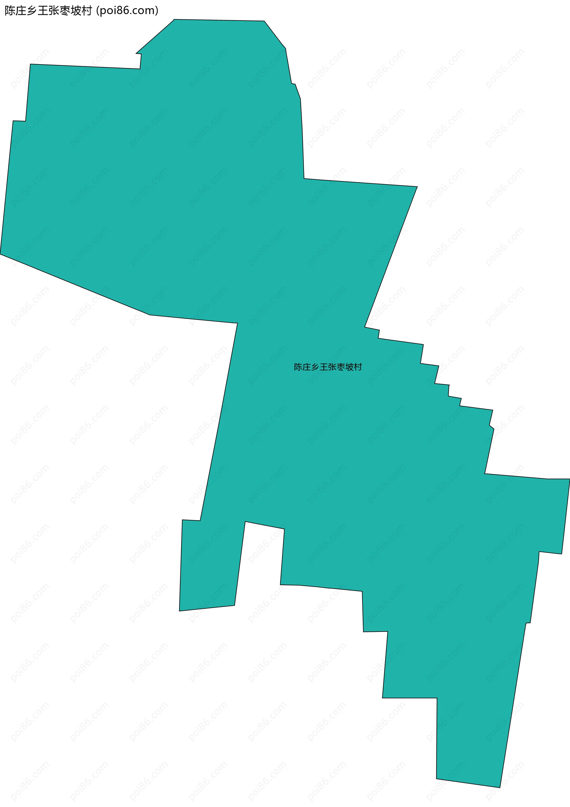 陈庄乡王张枣坡村边界地图
