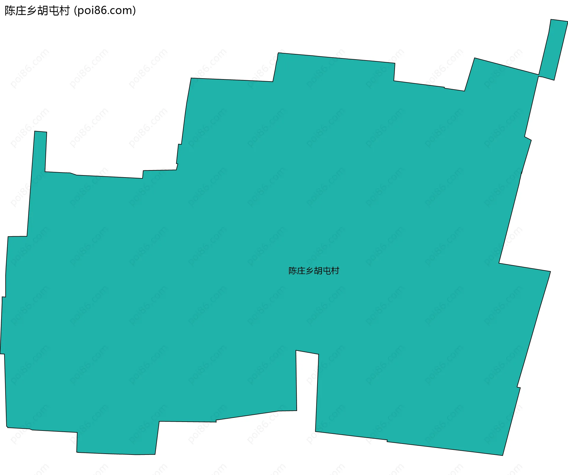 陈庄乡胡屯村边界地图