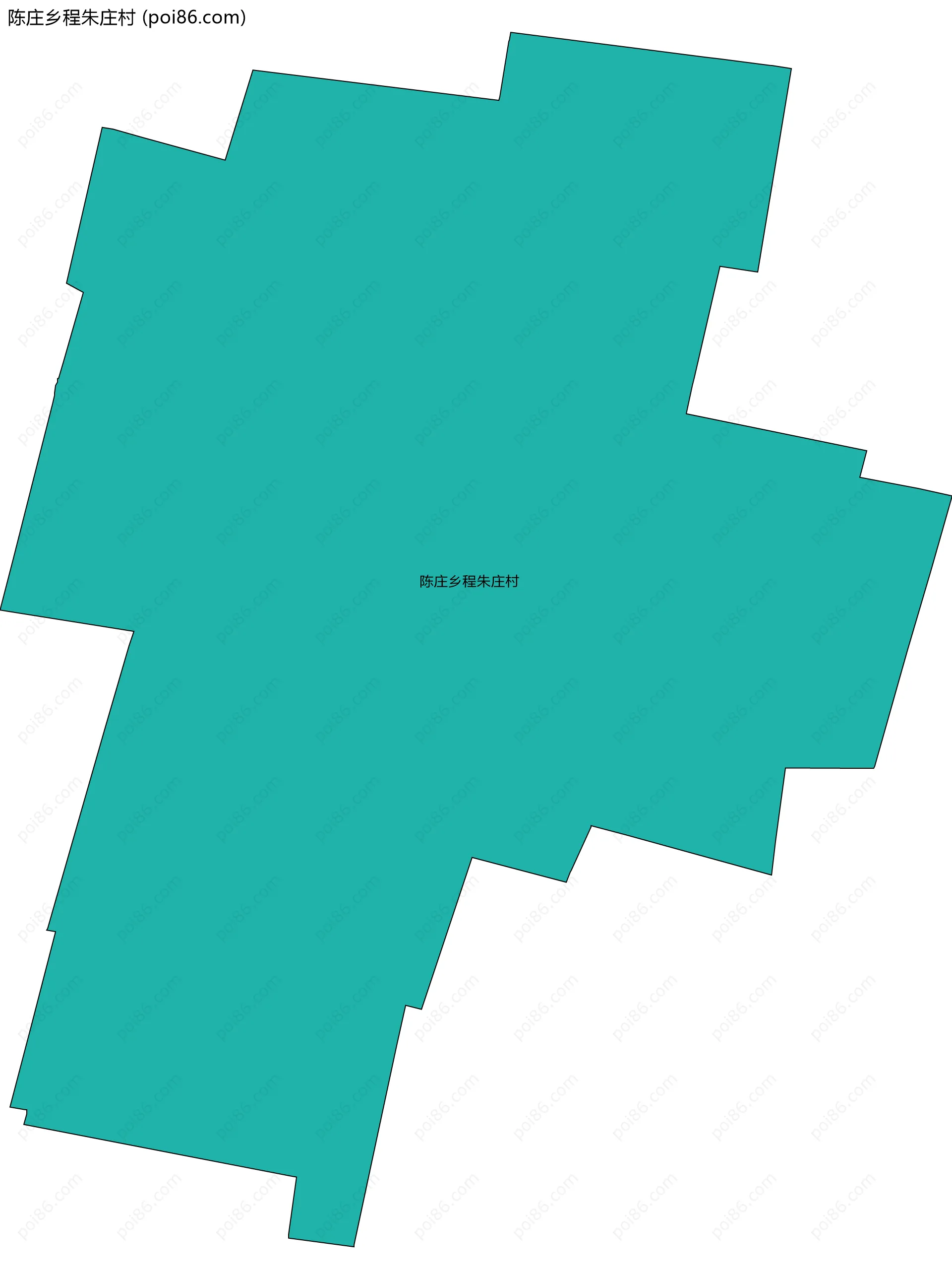 陈庄乡程朱庄村边界地图