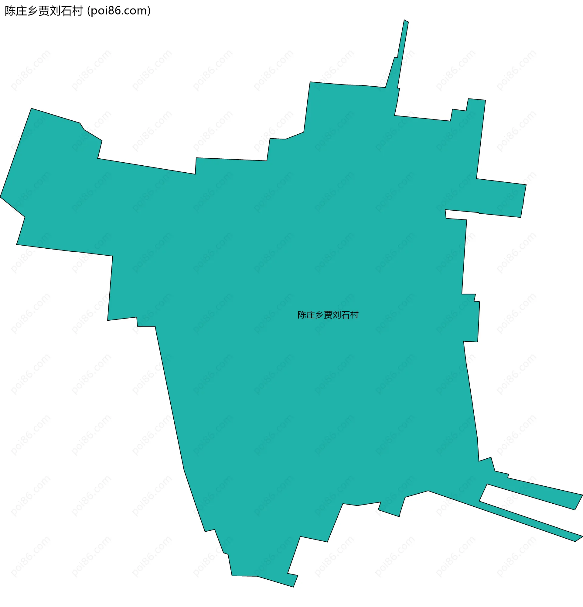 陈庄乡贾刘石村边界地图