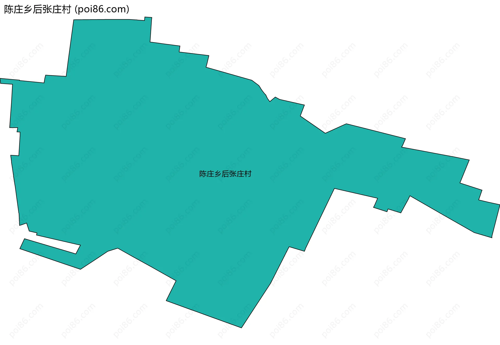 陈庄乡后张庄村边界地图