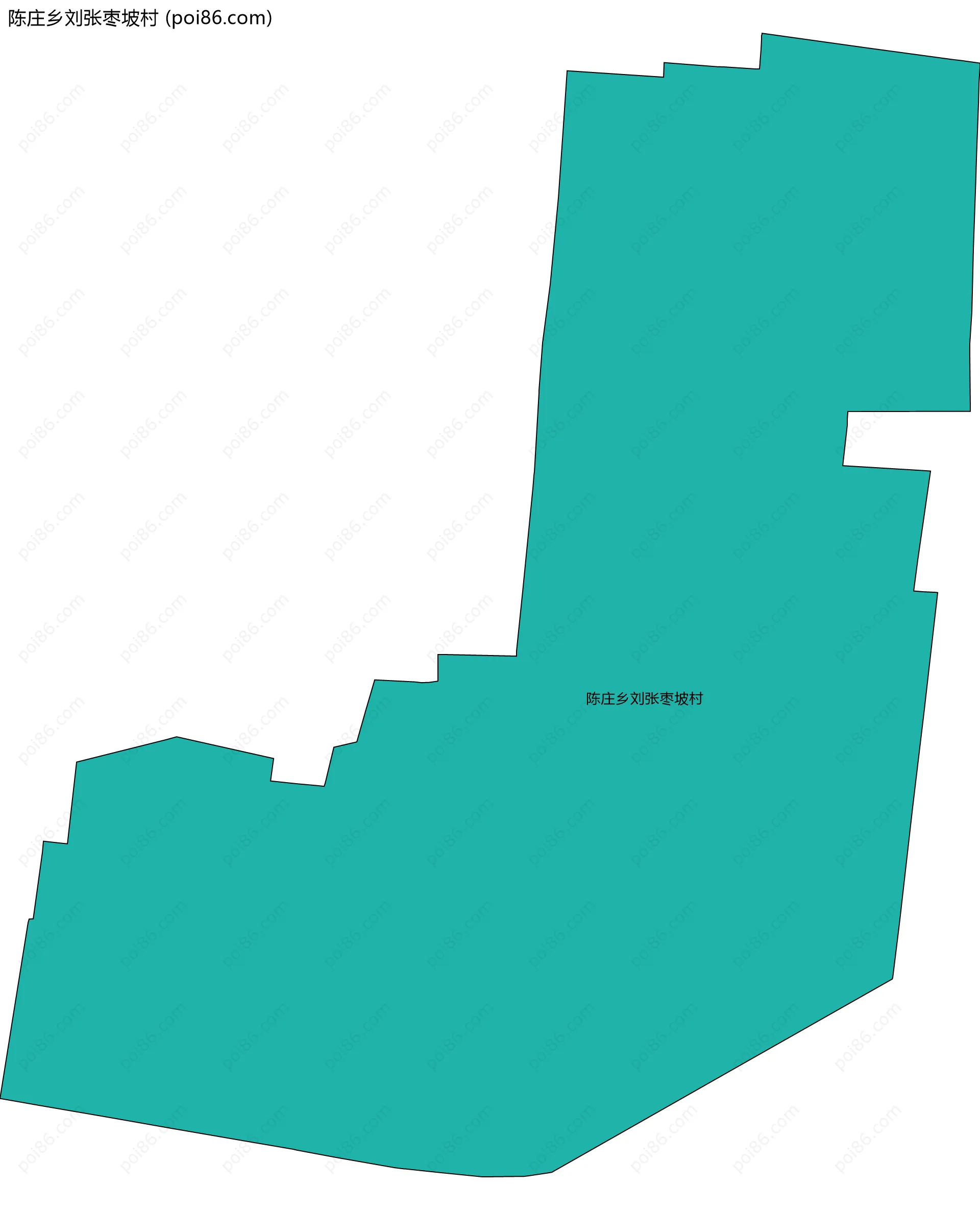 陈庄乡刘张枣坡村边界地图