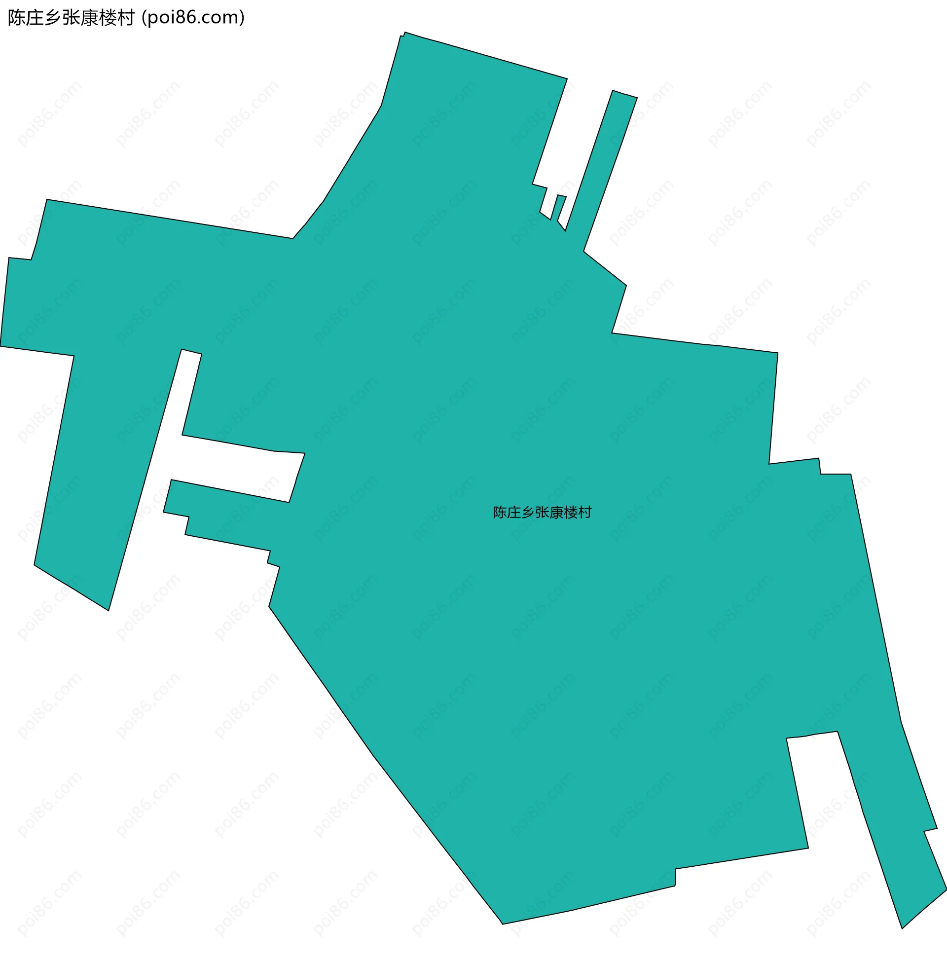 陈庄乡张康楼村边界地图