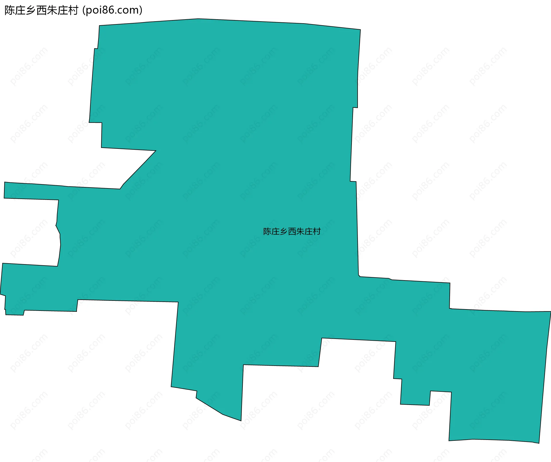 陈庄乡西朱庄村边界地图