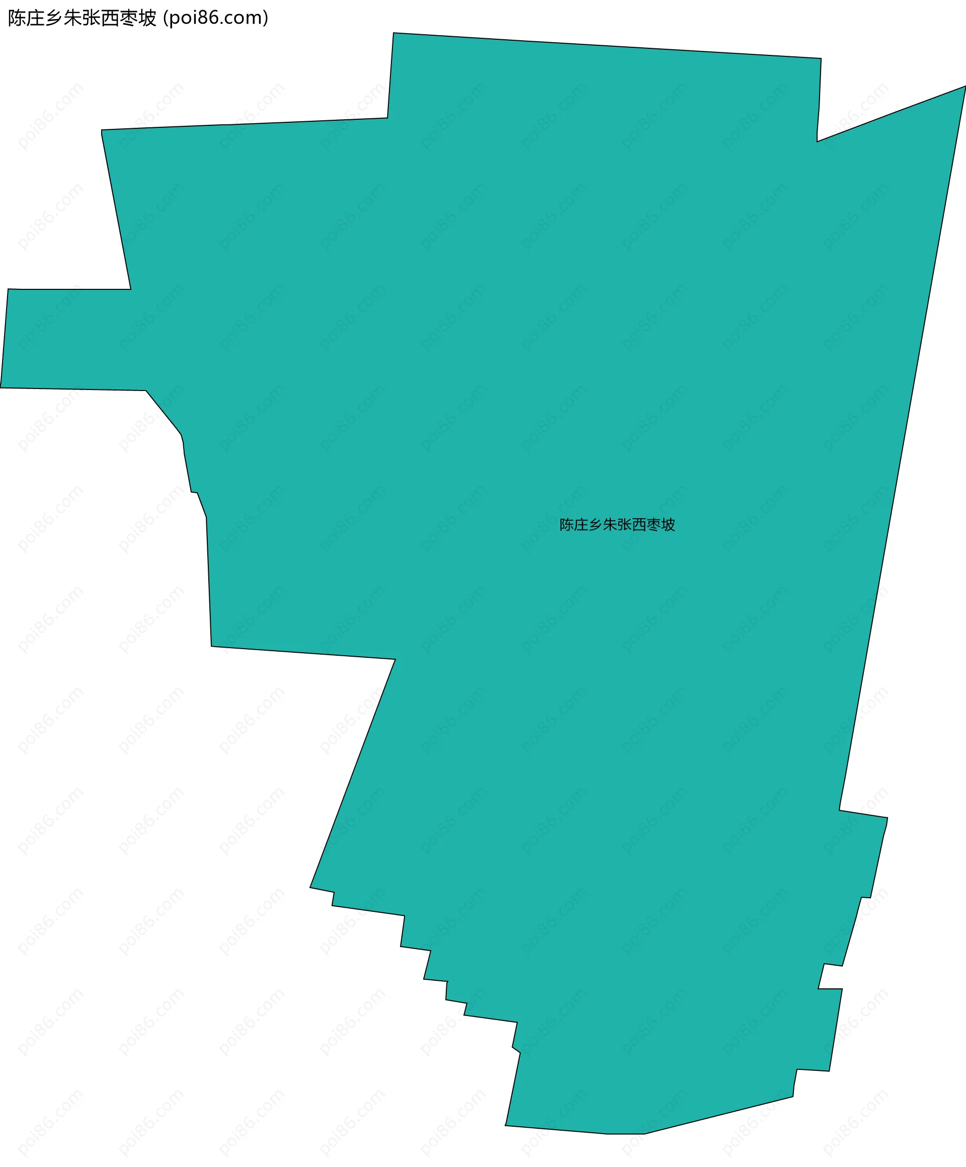 陈庄乡朱张西枣坡边界地图