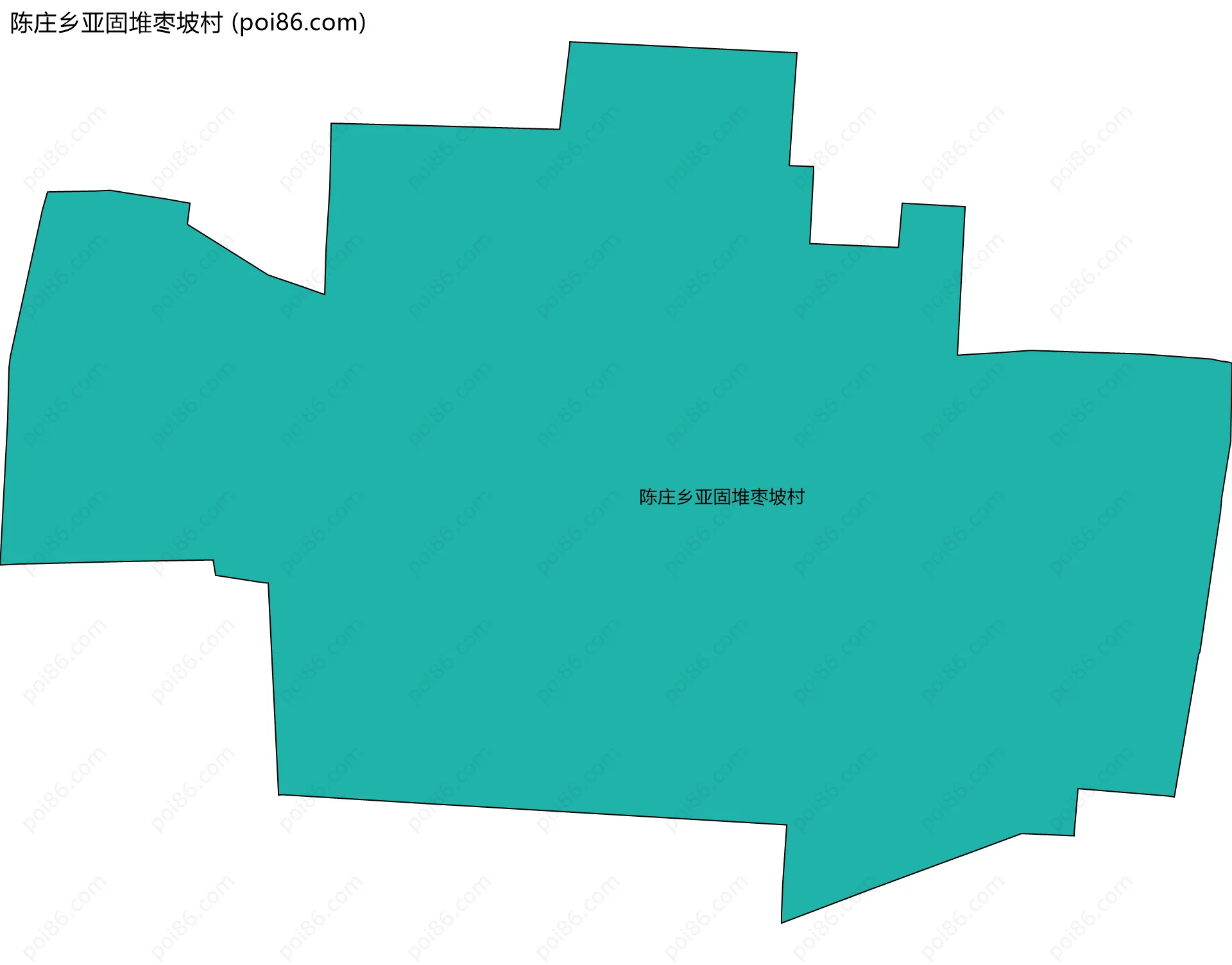 陈庄乡亚固堆枣坡村边界地图