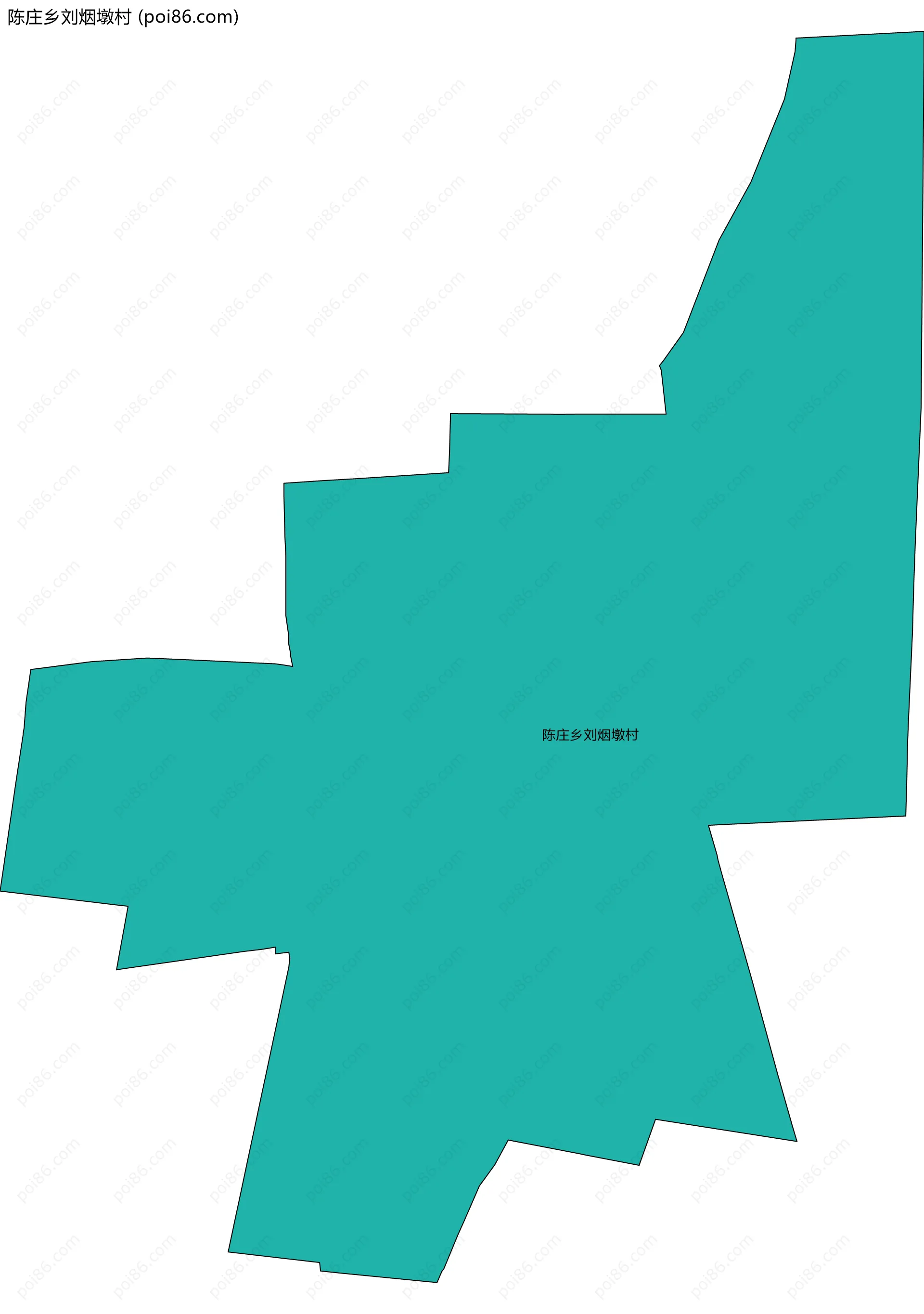 陈庄乡刘烟墩村边界地图