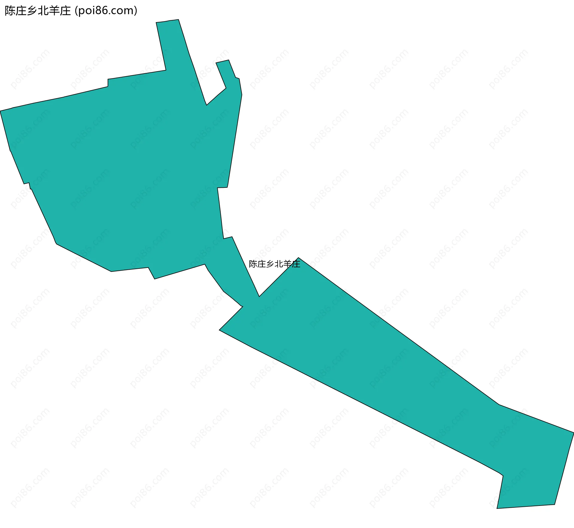 陈庄乡北羊庄边界地图
