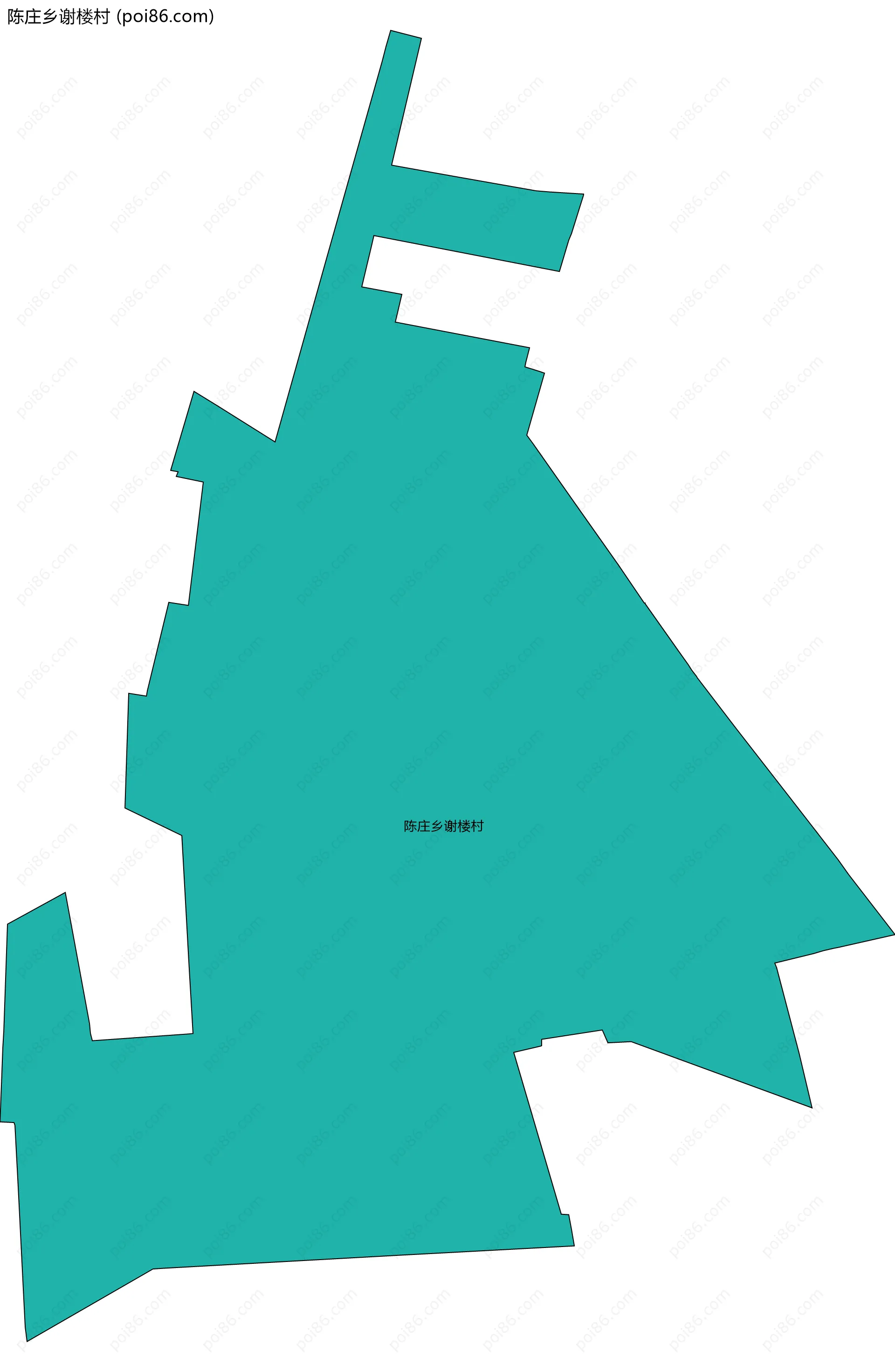 陈庄乡谢楼村边界地图