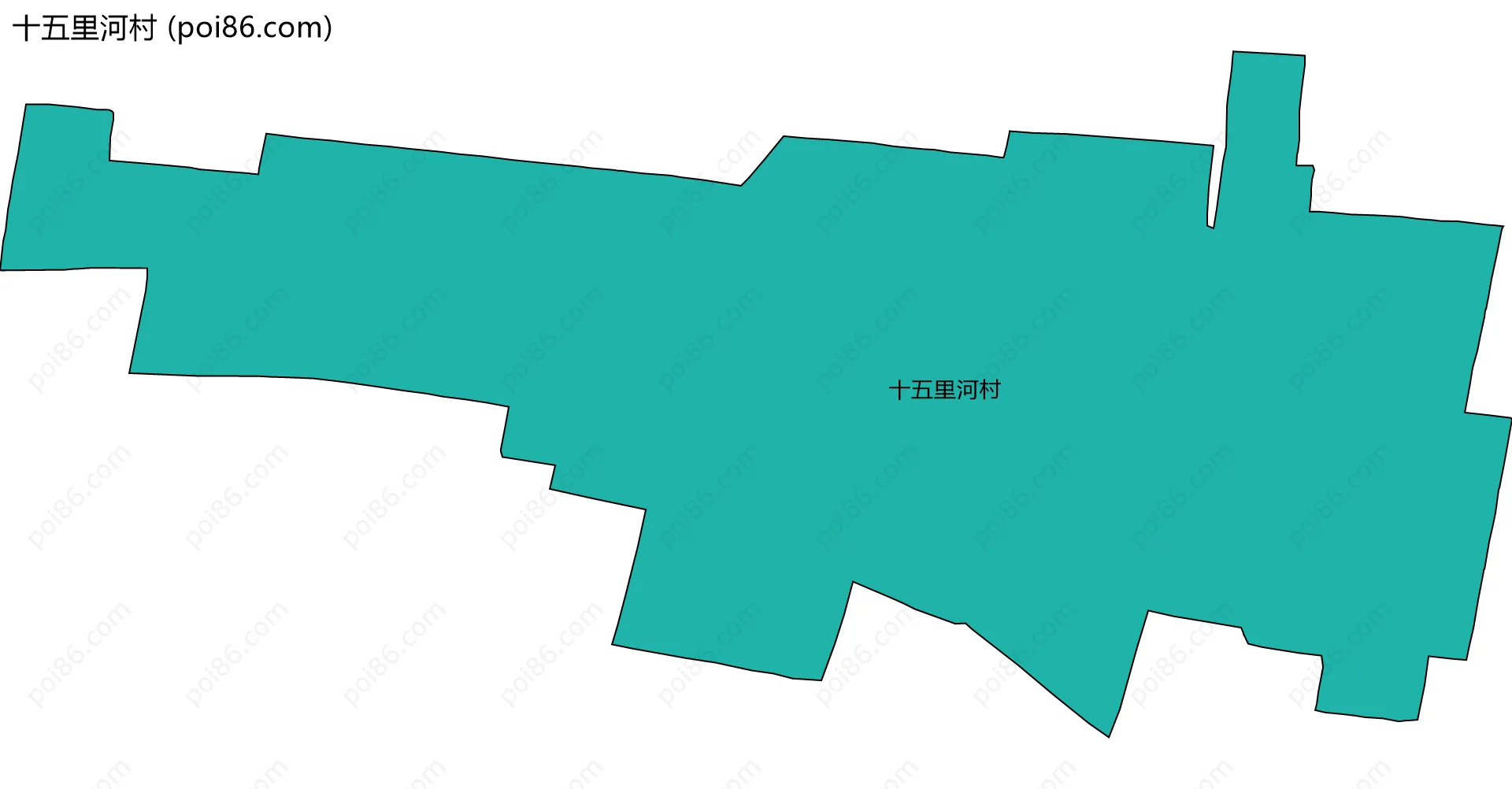 十五里河村边界地图