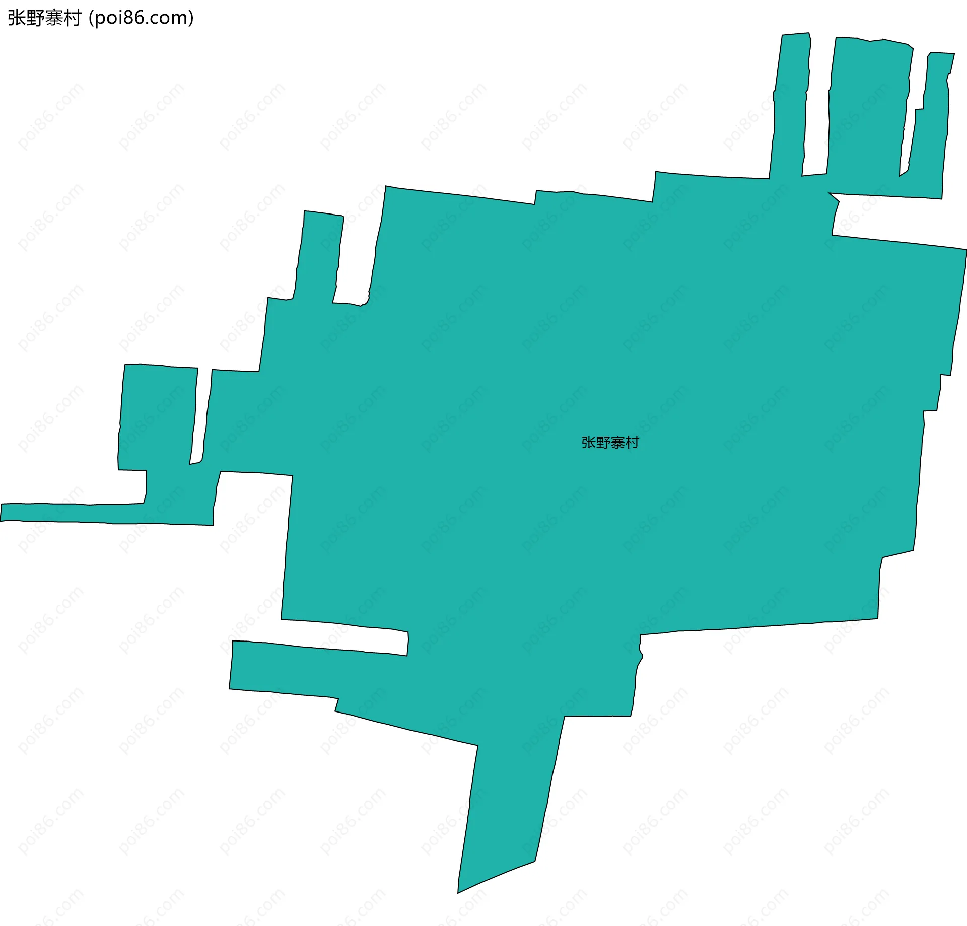 张野寨村边界地图